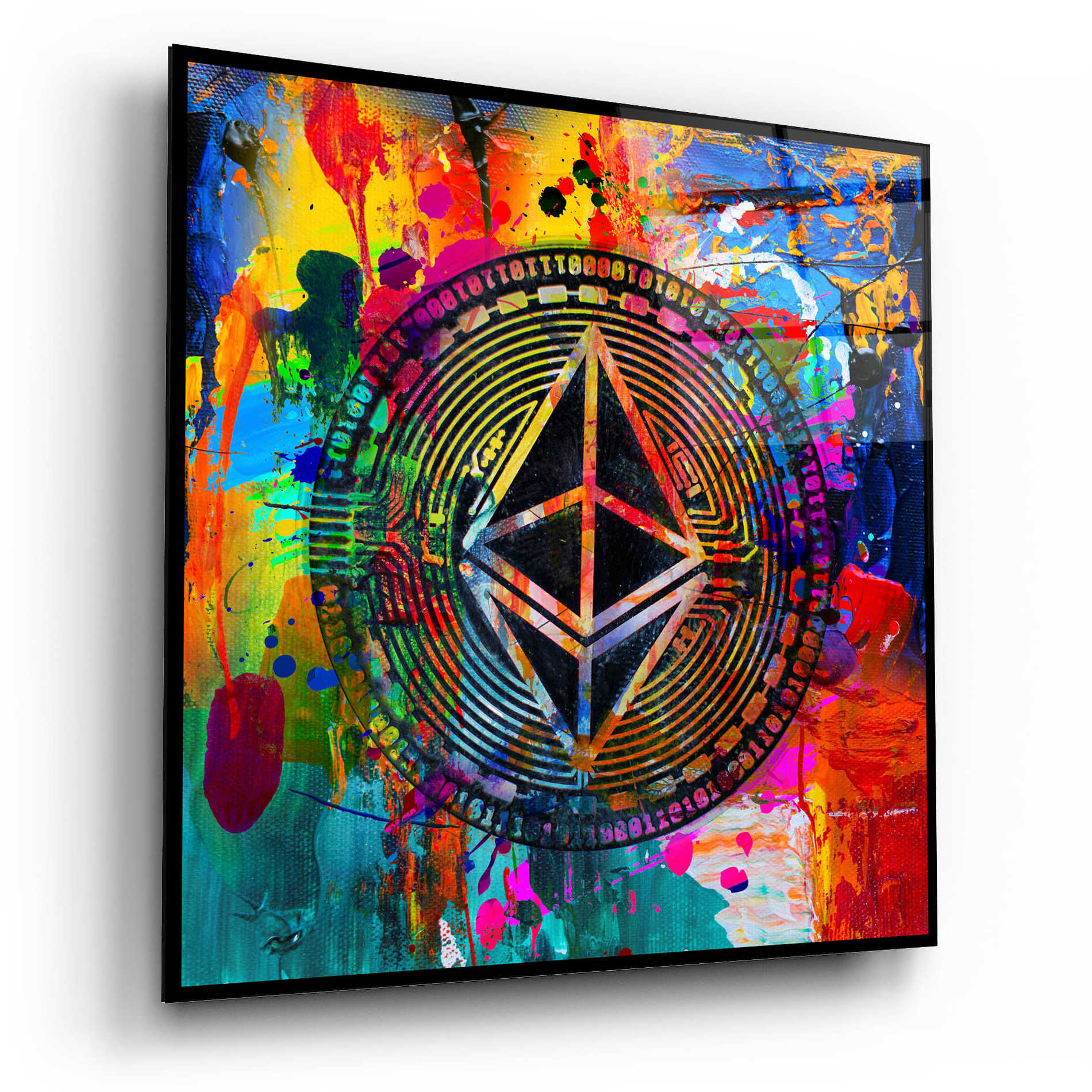 Epic Art 'Eth Etherium Crypto In Color' by Epic Art Portfolio, Acrylic Glass Wall Art,12x12
