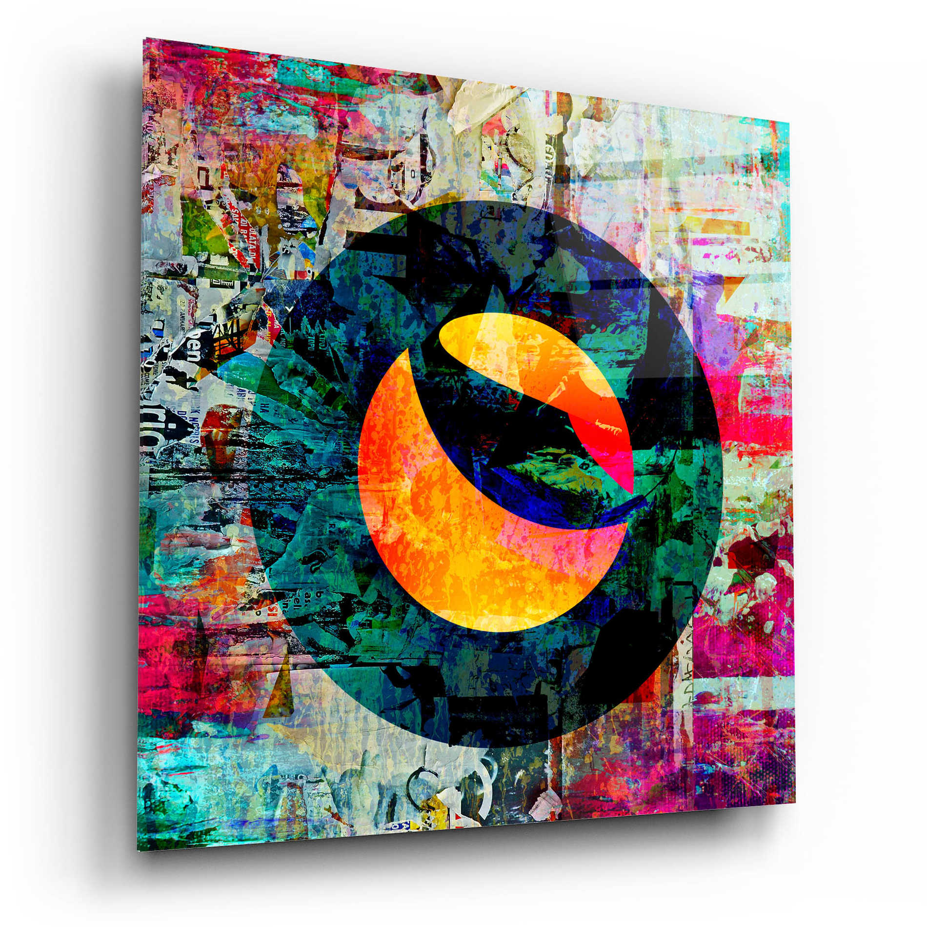 Epic Art 'Luna Terra Crypto In Color' by Epic Art Portfolio, Acrylic Glass Wall Art,12x12