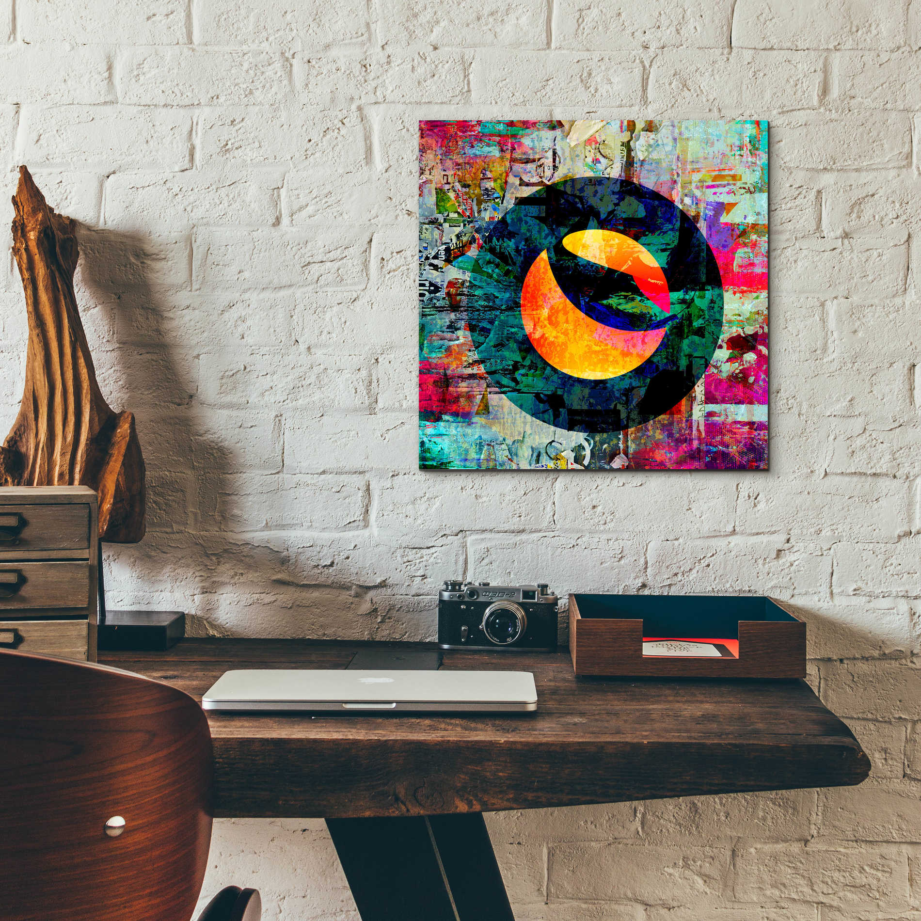 Epic Art 'Luna Terra Crypto In Color' by Epic Art Portfolio, Acrylic Glass Wall Art,12x12