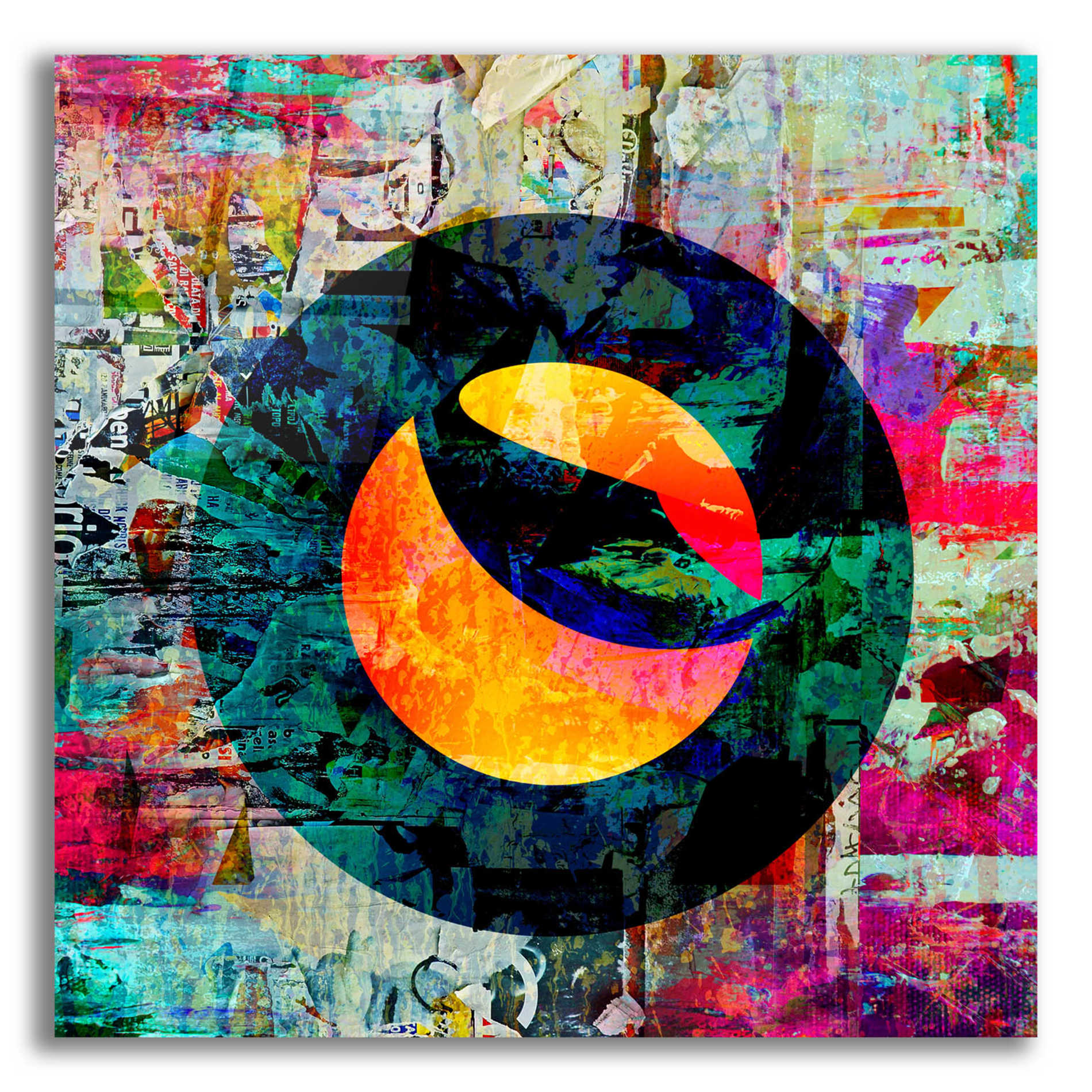 Epic Art 'Luna Terra Crypto In Color' by Epic Art Portfolio, Acrylic Glass Wall Art,12x12