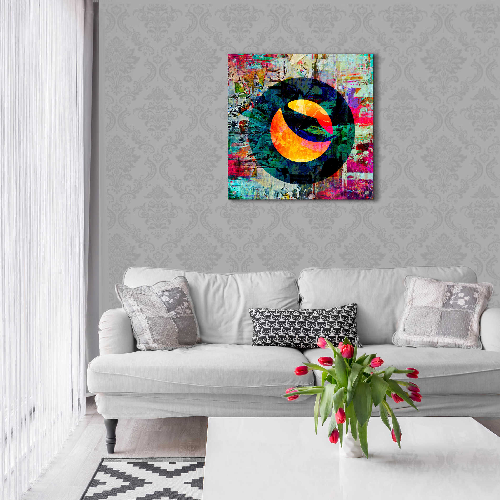 Epic Art 'Luna Terra Crypto In Color' by Epic Art Portfolio, Acrylic Glass Wall Art,24x24