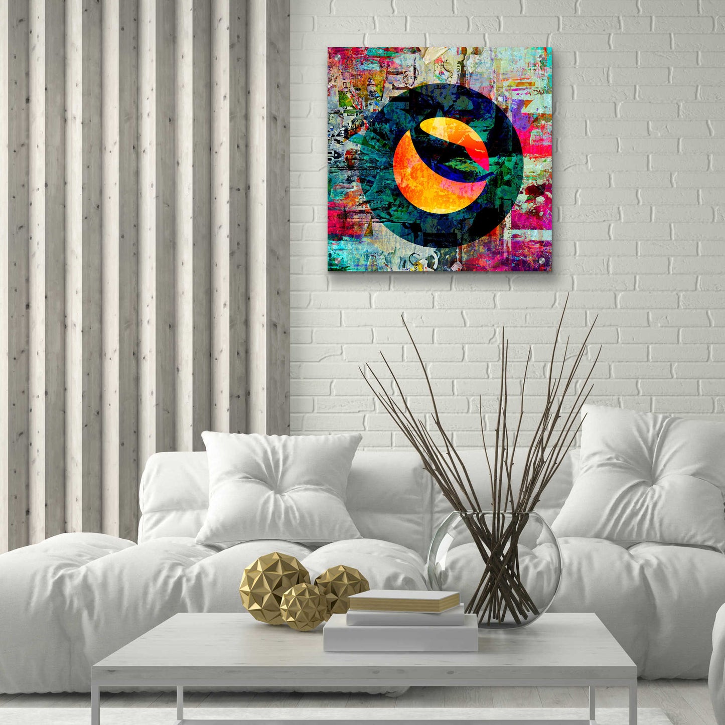 Epic Art 'Luna Terra Crypto In Color' by Epic Art Portfolio, Acrylic Glass Wall Art,24x24