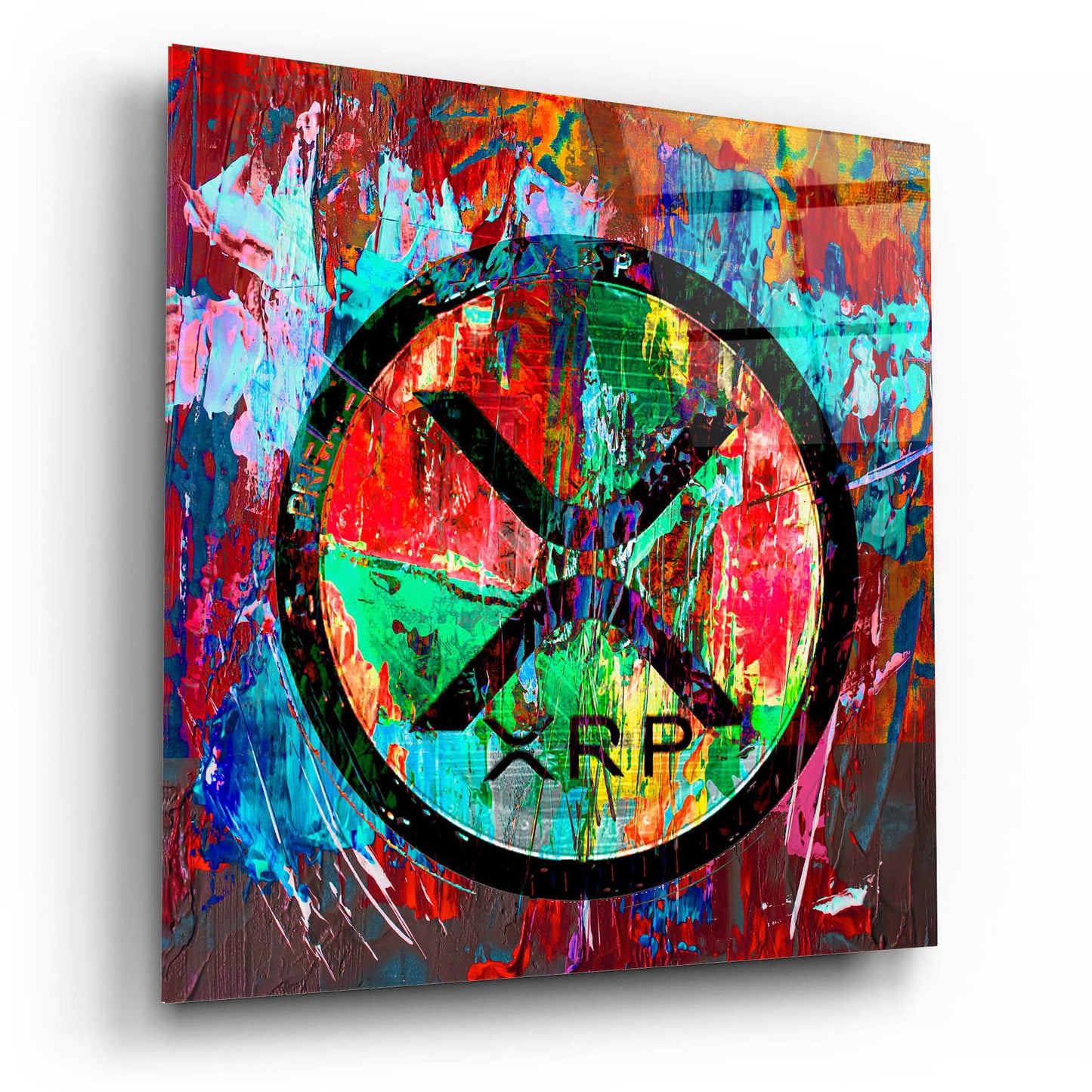 Epic Art 'Xrp Crypto In Color' by Epic Art Portfolio, Acrylic Glass Wall Art,12x12