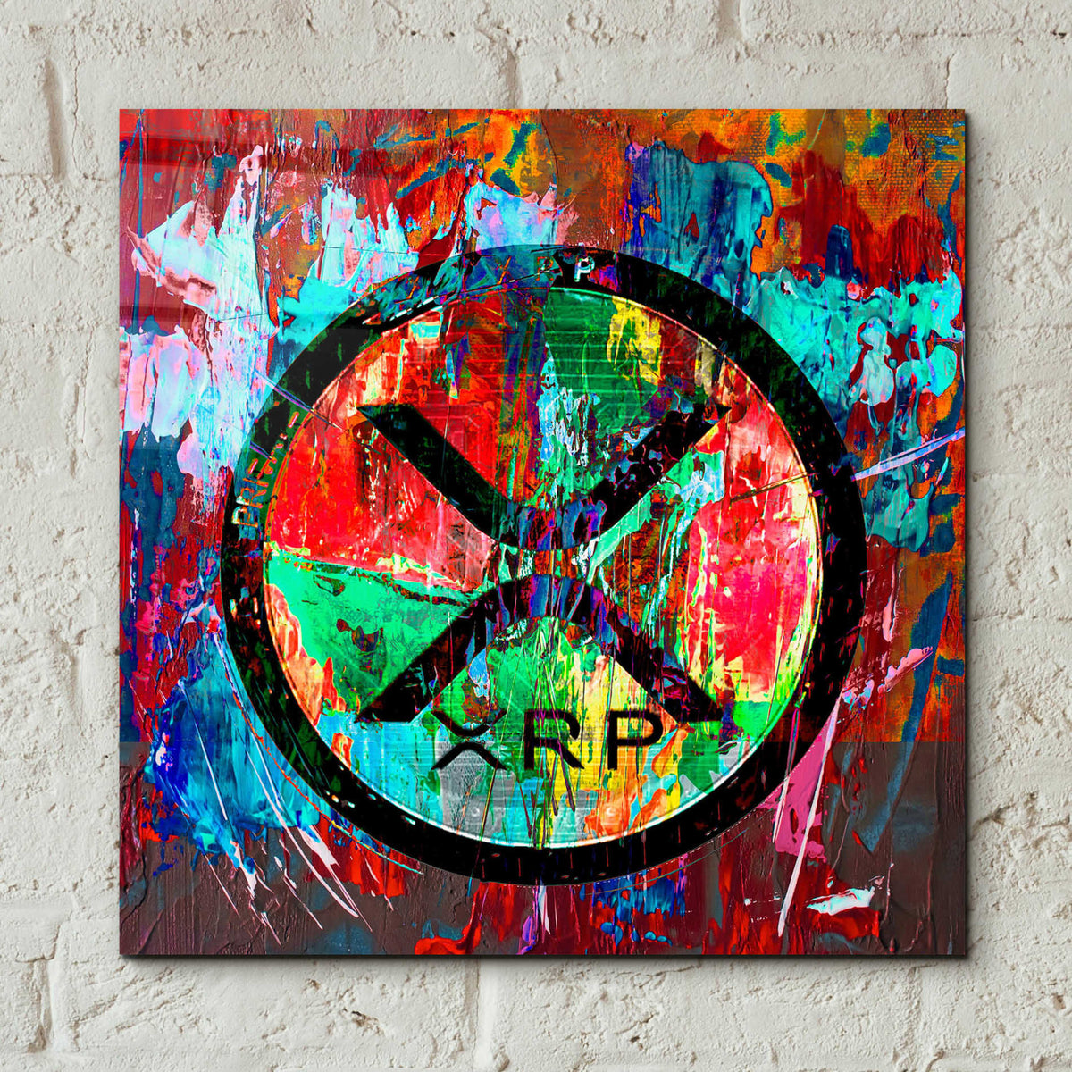 Epic Art 'Xrp Crypto In Color' by Epic Art Portfolio, Acrylic Glass Wall Art,12x12