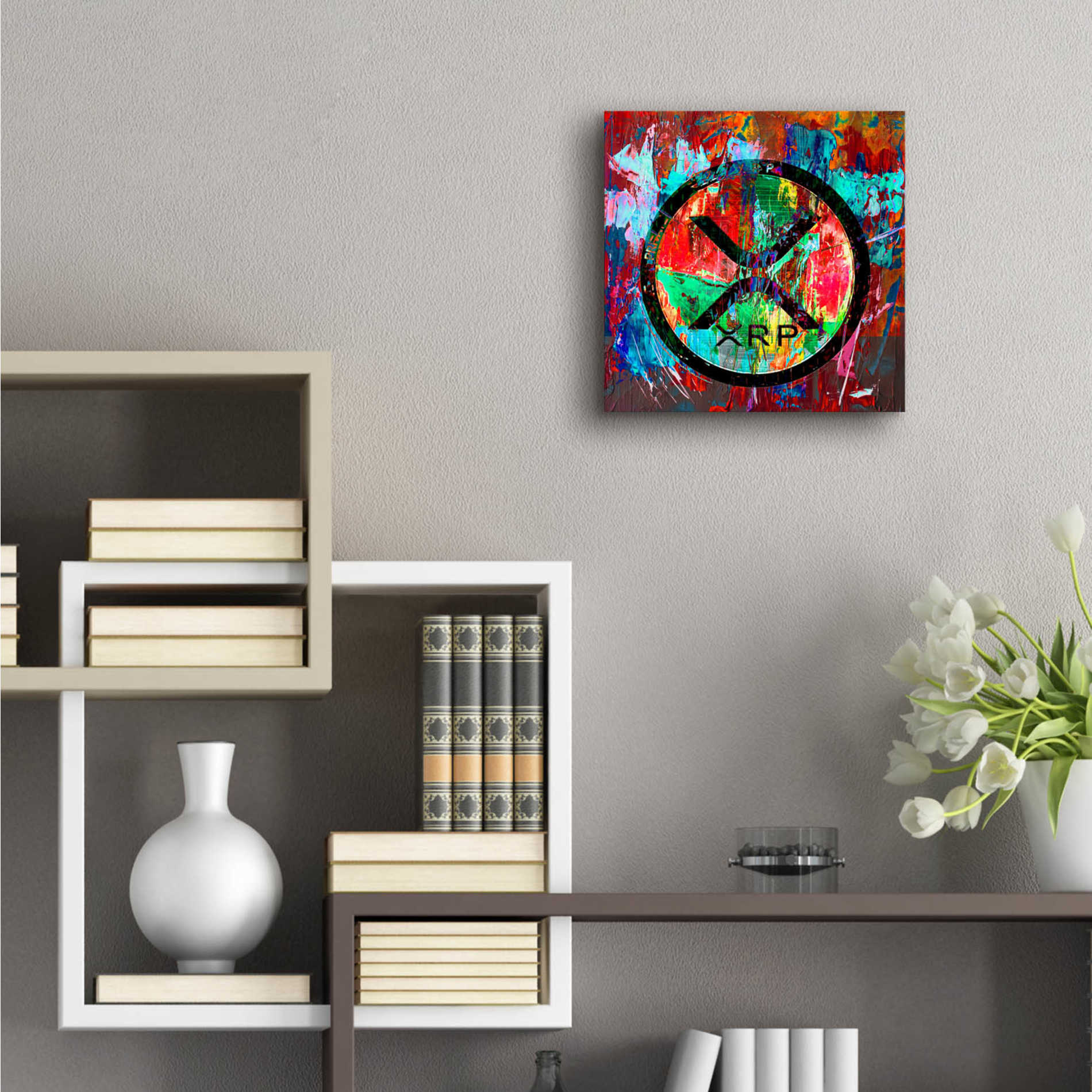 Epic Art 'Xrp Crypto In Color' by Epic Art Portfolio, Acrylic Glass Wall Art,12x12