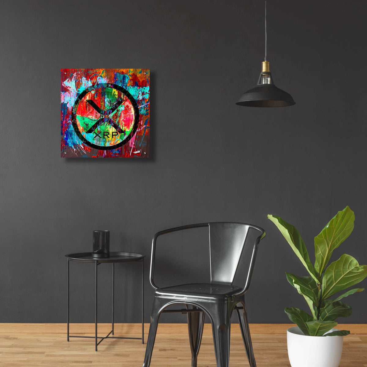 Epic Art 'Xrp Crypto In Color' by Epic Art Portfolio, Acrylic Glass Wall Art,24x24