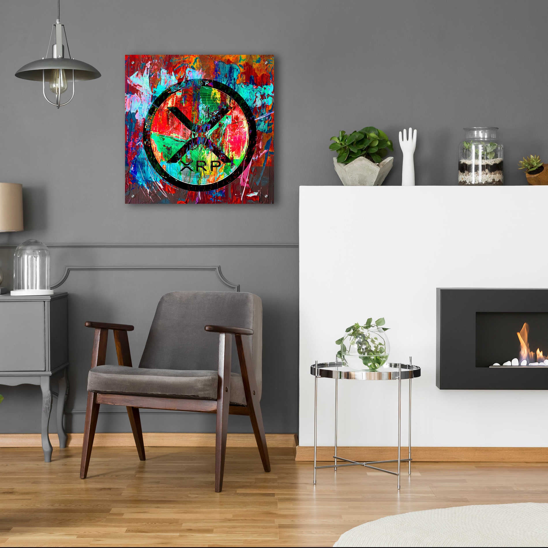 Epic Art 'Xrp Crypto In Color' by Epic Art Portfolio, Acrylic Glass Wall Art,24x24