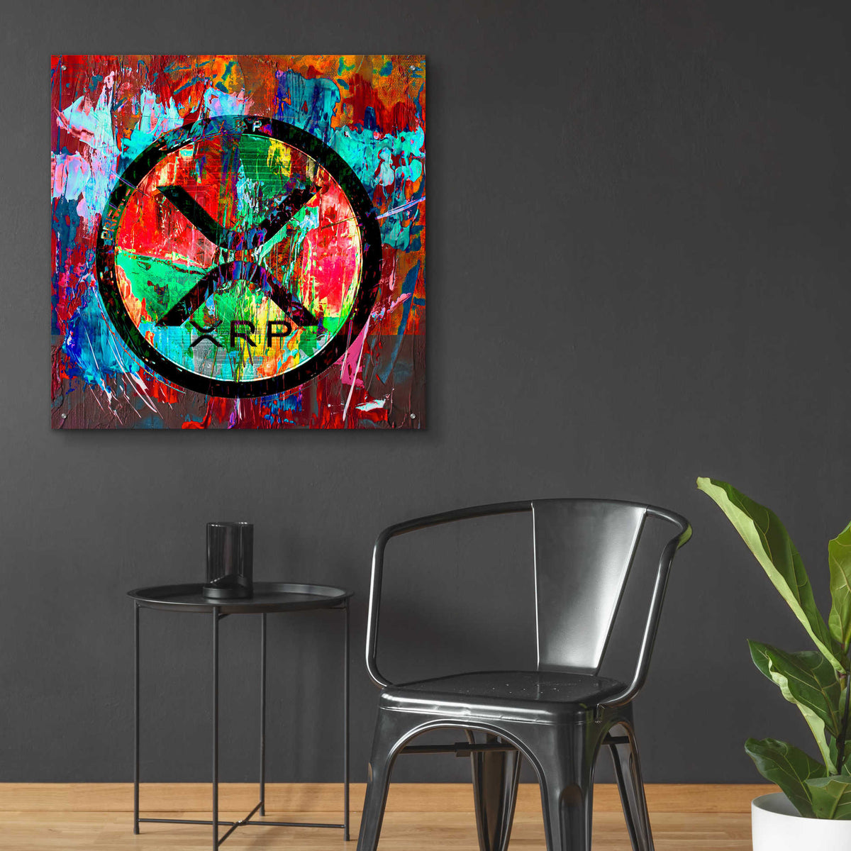 Epic Art 'Xrp Crypto In Color' by Epic Art Portfolio, Acrylic Glass Wall Art,36x36