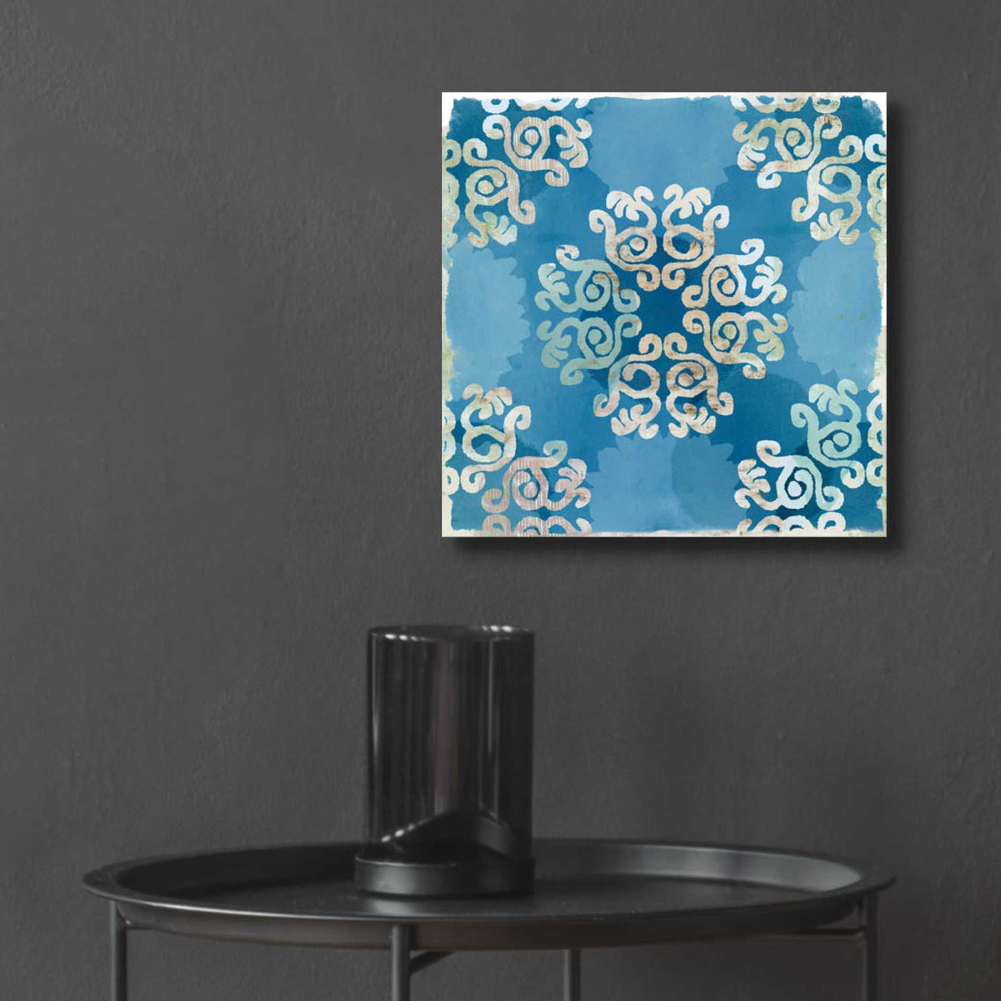 Epic Art 'Royal Blue Tile I' by Flora Kouta Acrylic Glass Wall Art,12x12