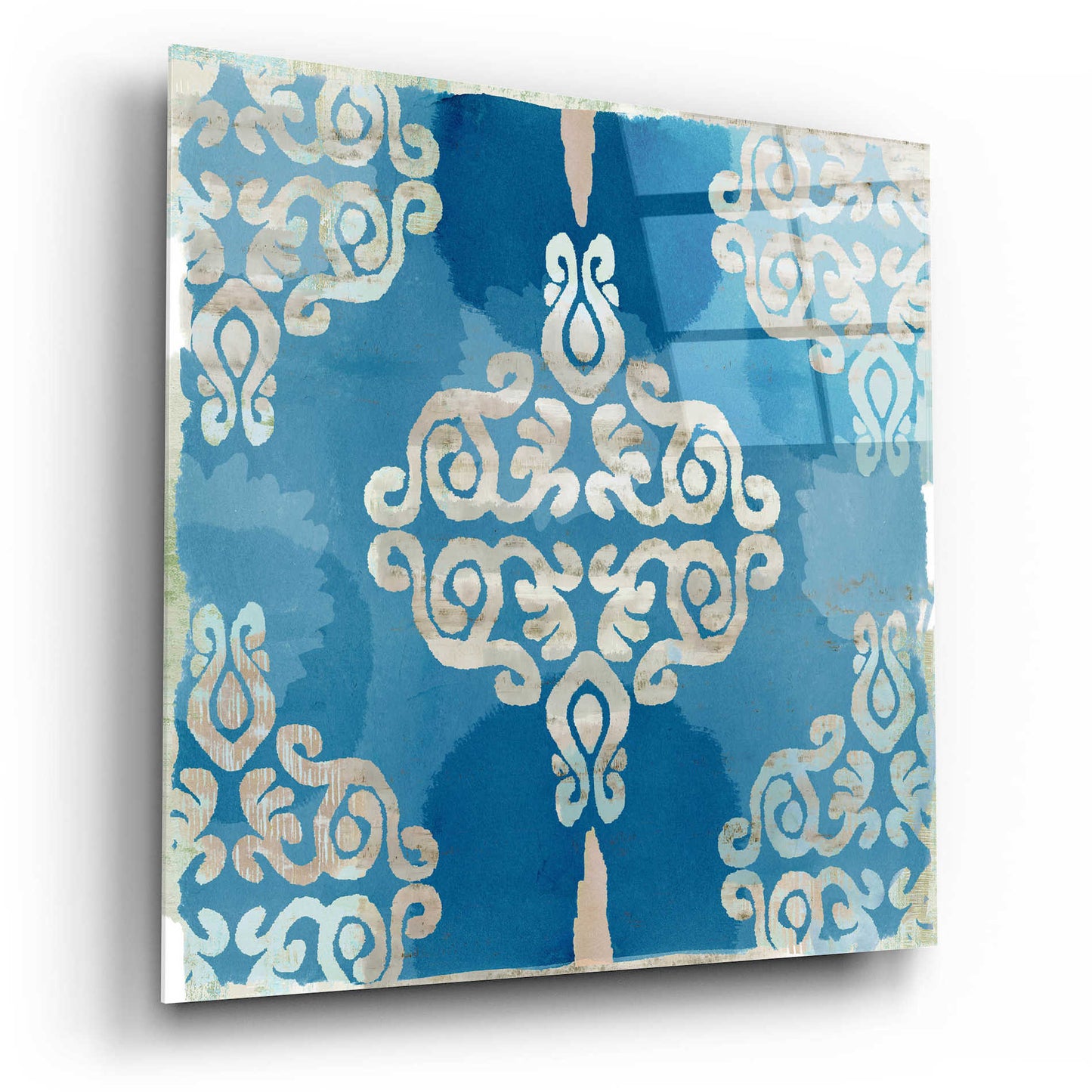 Epic Art 'Royal Blue Tile II' by Flora Kouta Acrylic Glass Wall Art,12x12