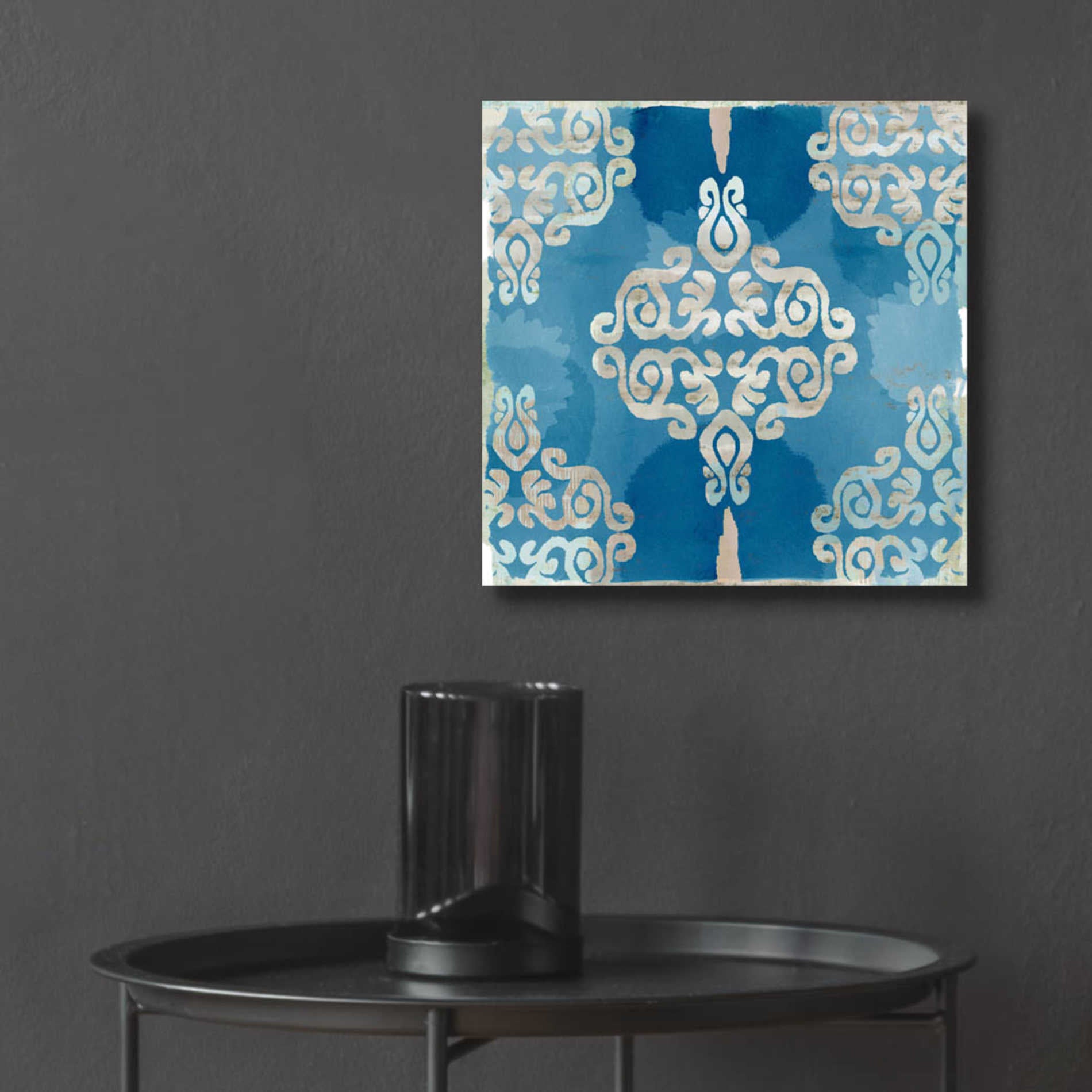 Epic Art 'Royal Blue Tile II' by Flora Kouta Acrylic Glass Wall Art,12x12