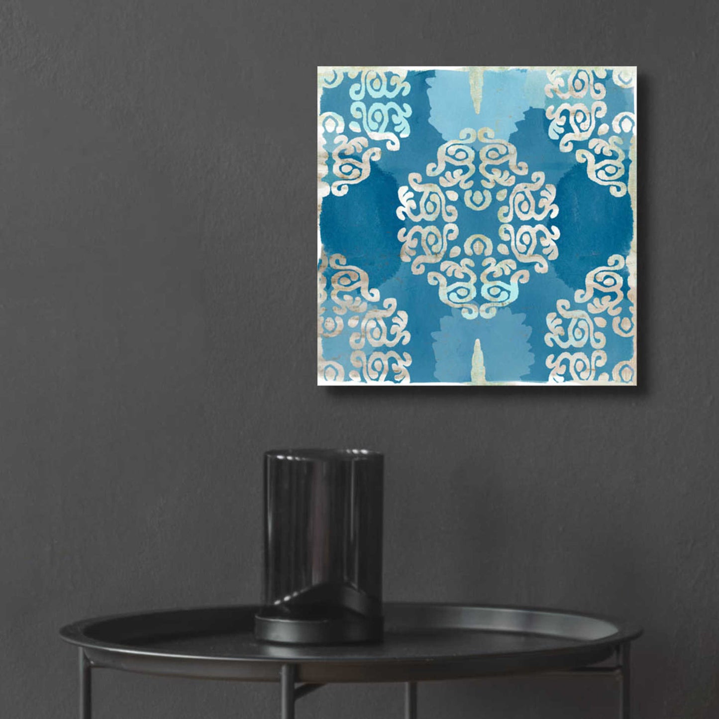 Epic Art 'Royal Blue Tile III' by Flora Kouta Acrylic Glass Wall Art,12x12