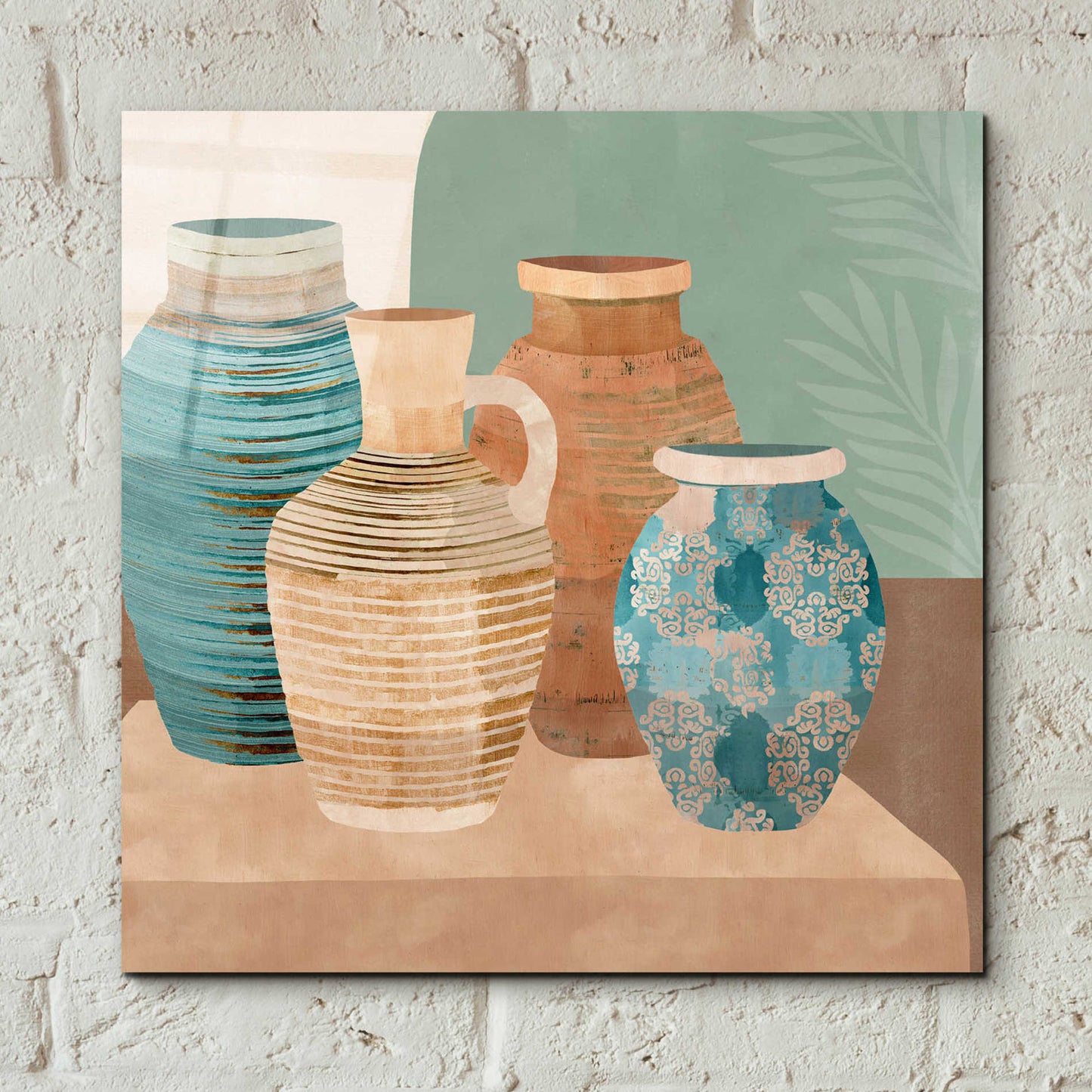 Epic Art 'Earthenware Pots I' by Flora Kouta Acrylic Glass Wall Art,12x12