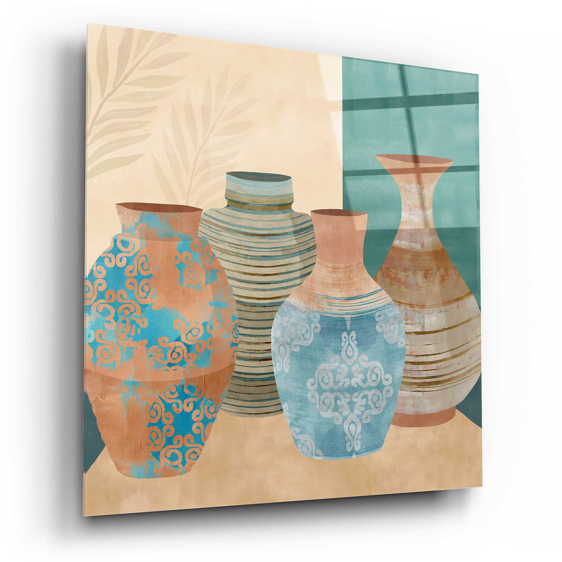 Epic Art 'Earthenware Pots II' by Flora Kouta Acrylic Glass Wall Art,12x12