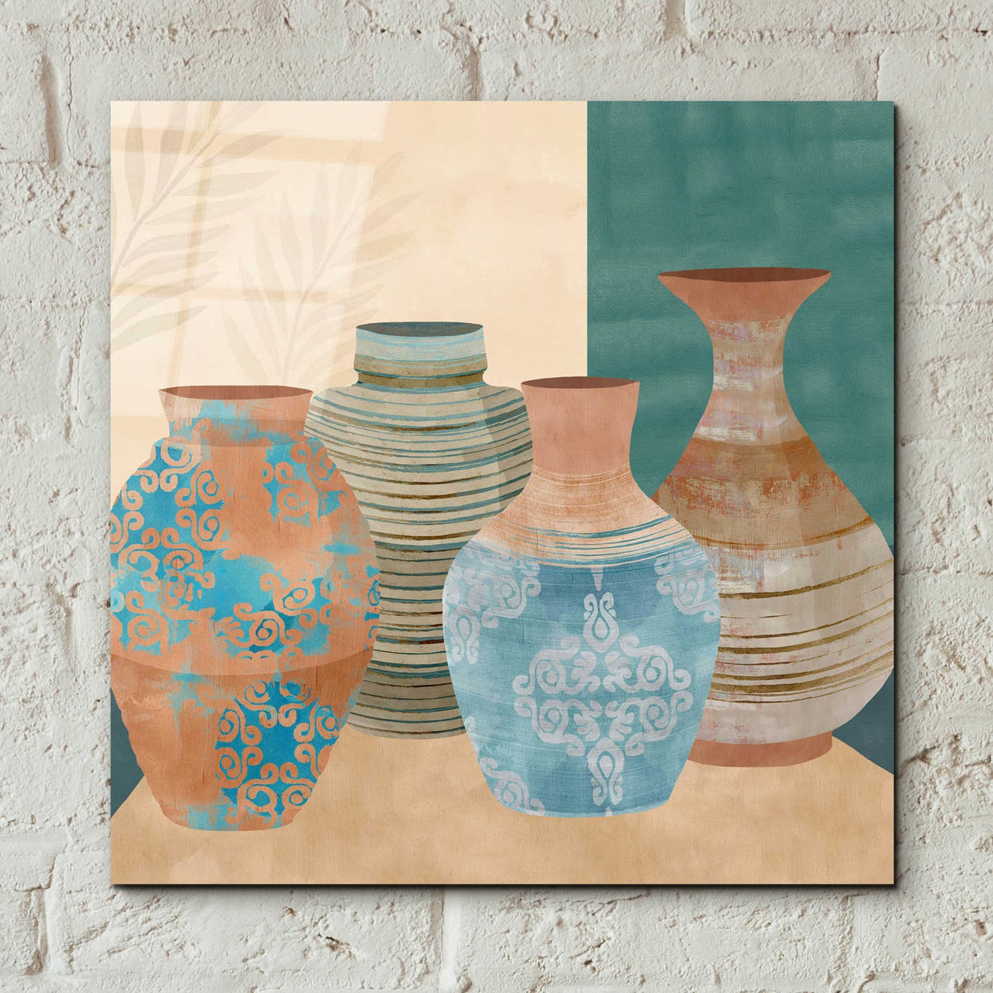 Epic Art 'Earthenware Pots II' by Flora Kouta Acrylic Glass Wall Art,12x12