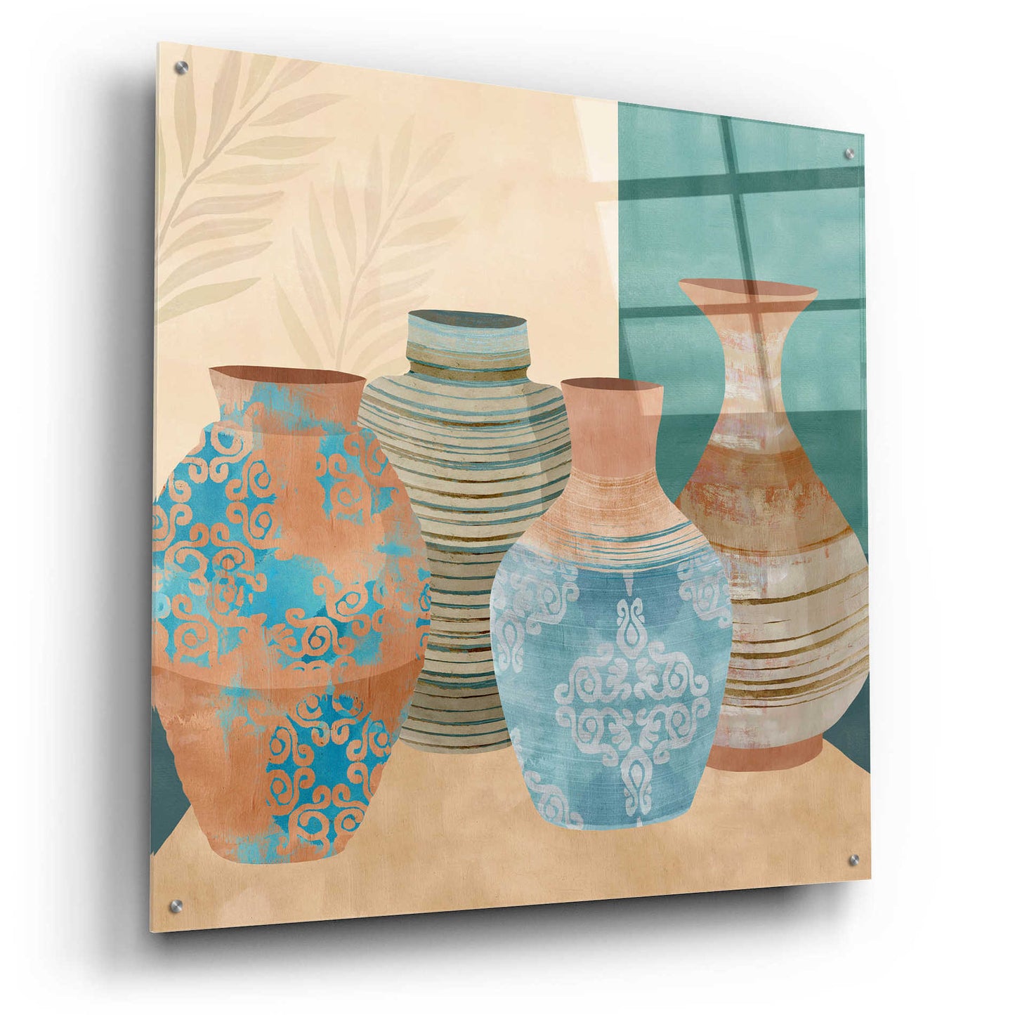 Epic Art 'Earthenware Pots II' by Flora Kouta Acrylic Glass Wall Art,36x36