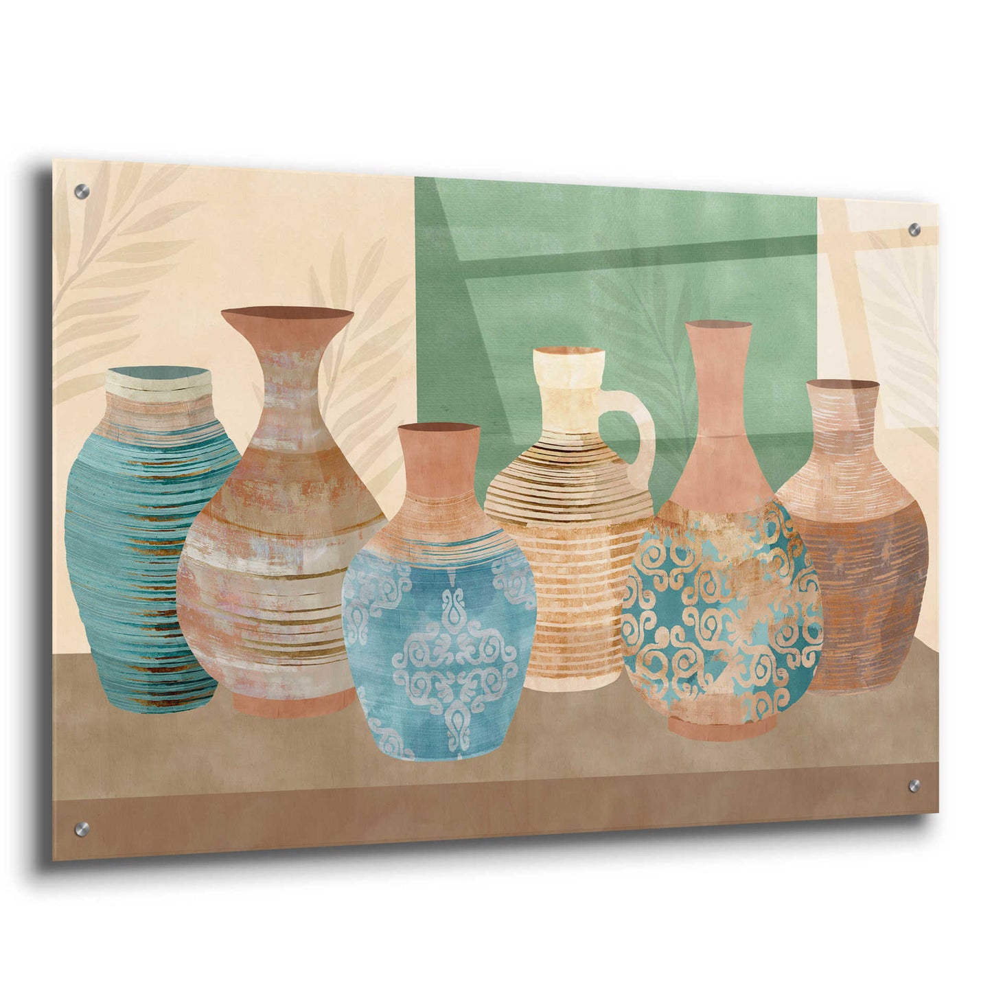 Epic Art 'Earthenwared Pots IV' by Flora Kouta Acrylic Glass Wall Art,36x24