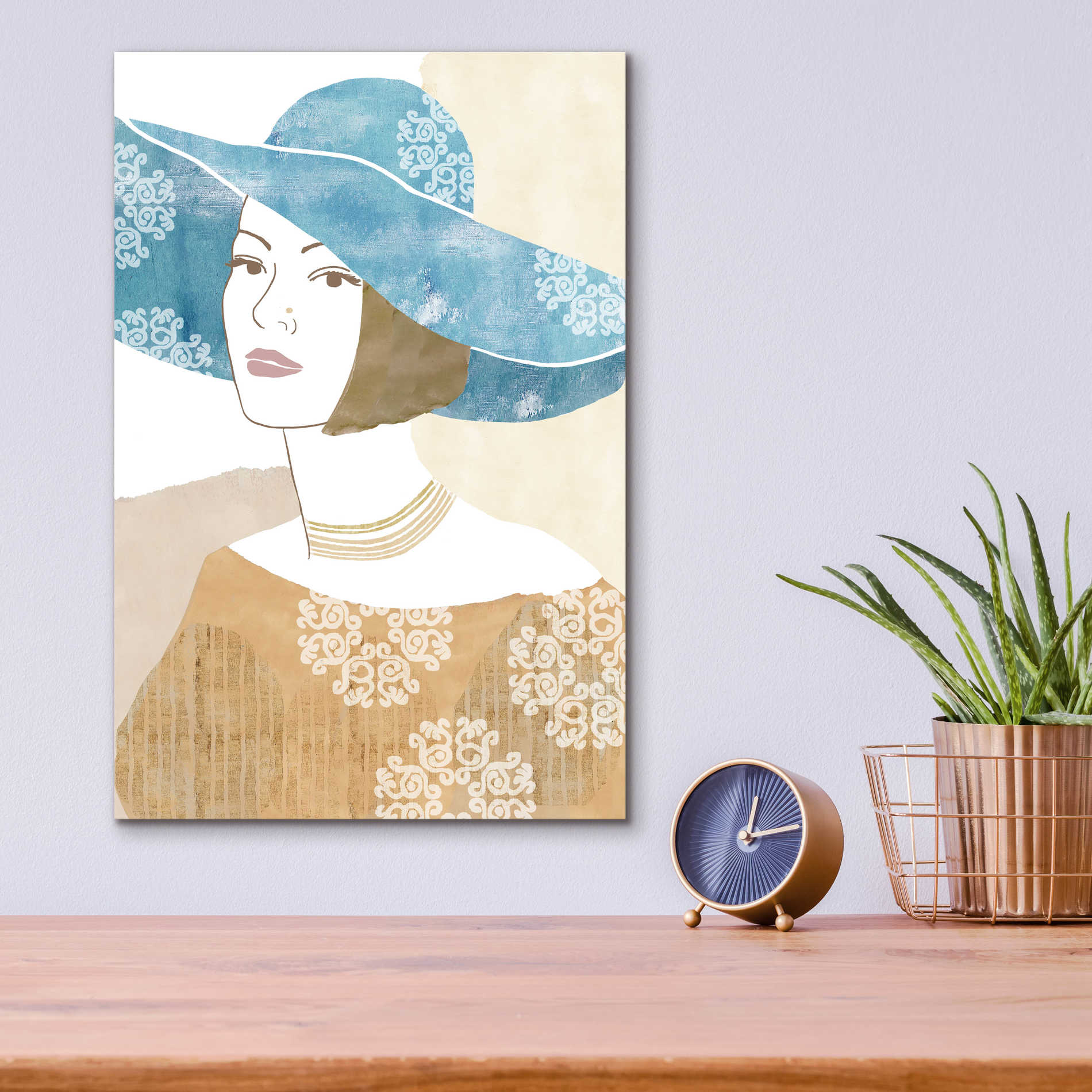 Epic Art 'Chapeau Boho II' by Flora Kouta Acrylic Glass Wall Art,12x16