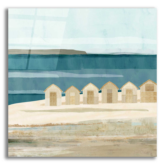 Epic Art 'Stone Bay Huts III' by Flora Kouta Acrylic Glass Wall Art