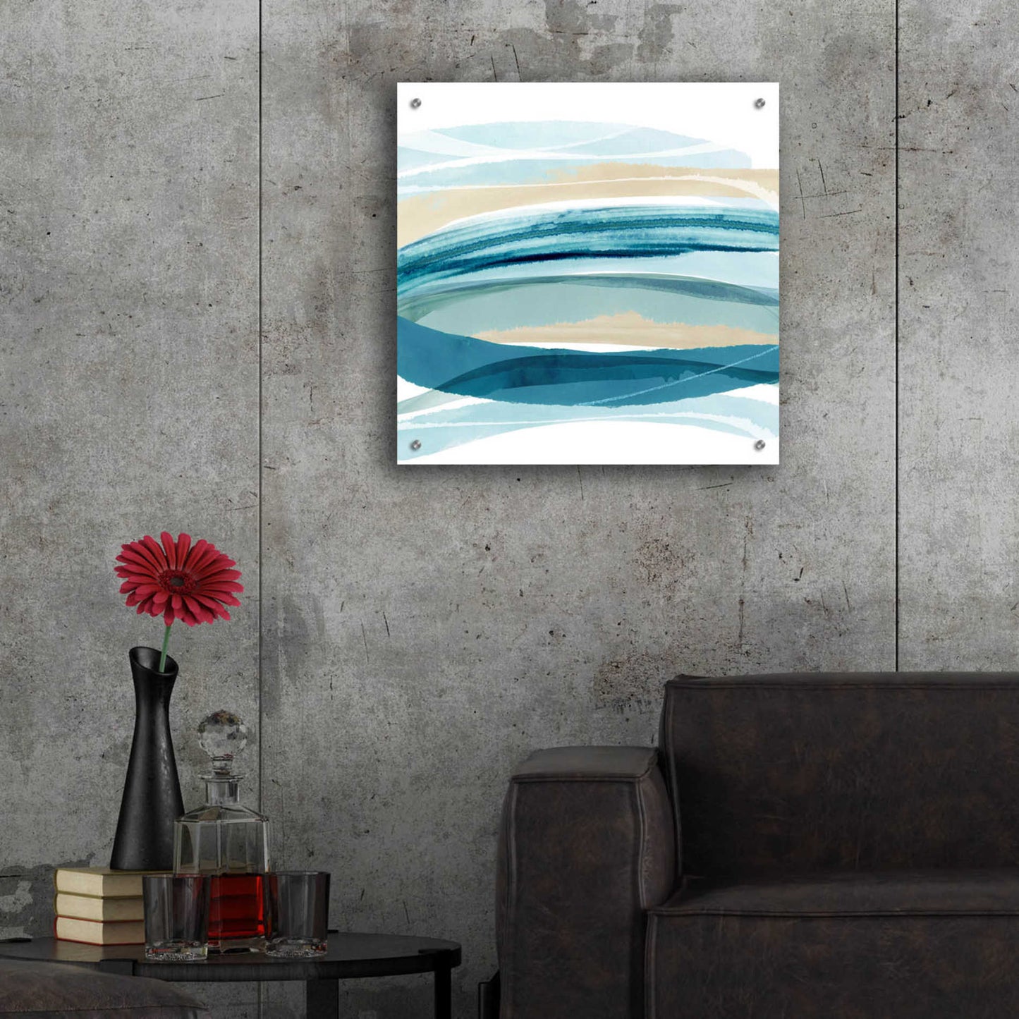 Epic Art 'Cirrus Flow I' by Flora Kouta Acrylic Glass Wall Art,24x24