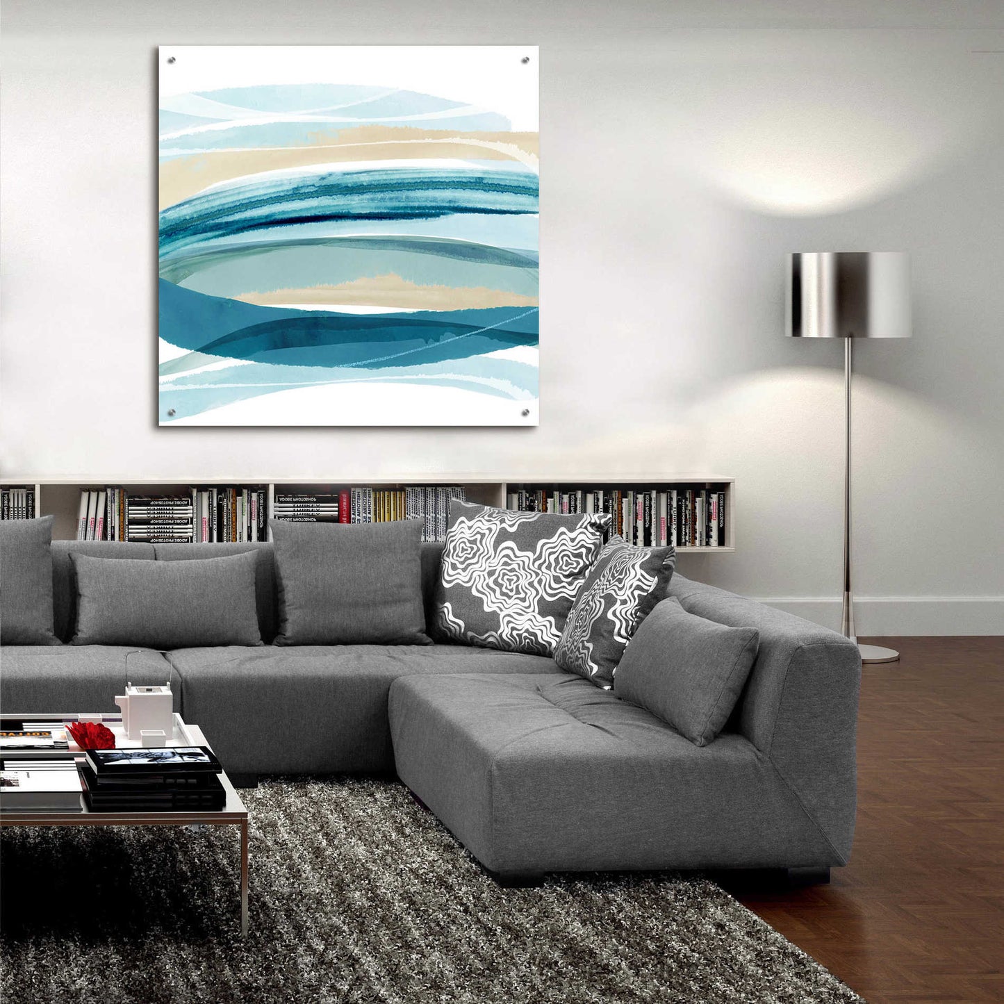 Epic Art 'Cirrus Flow I' by Flora Kouta Acrylic Glass Wall Art,36x36