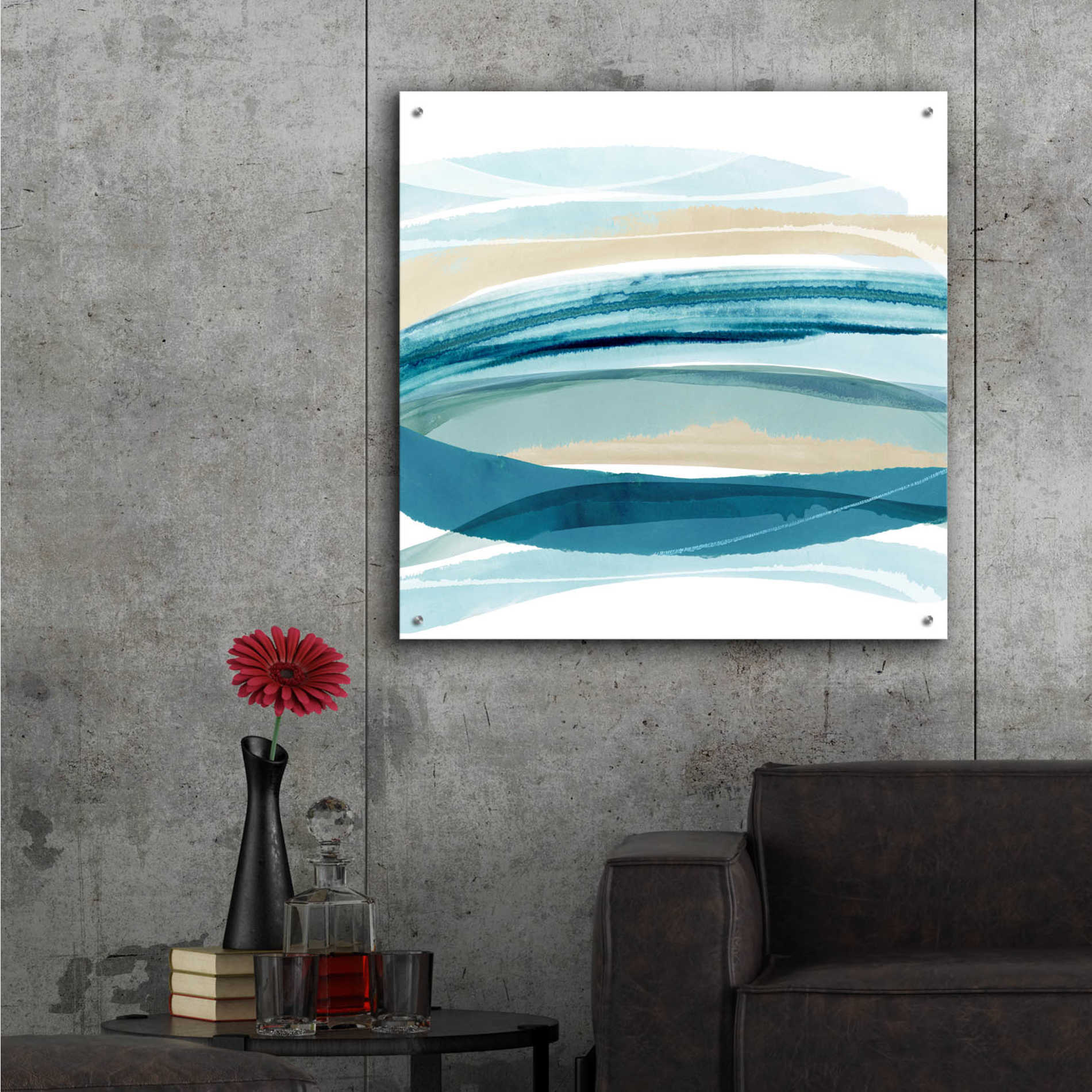 Epic Art 'Cirrus Flow I' by Flora Kouta Acrylic Glass Wall Art,36x36