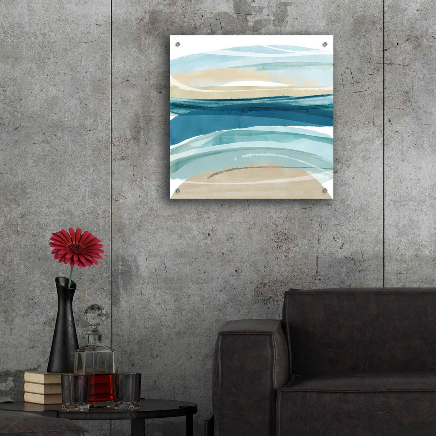 Epic Art 'Cirrus Flow II' by Flora Kouta Acrylic Glass Wall Art,24x24