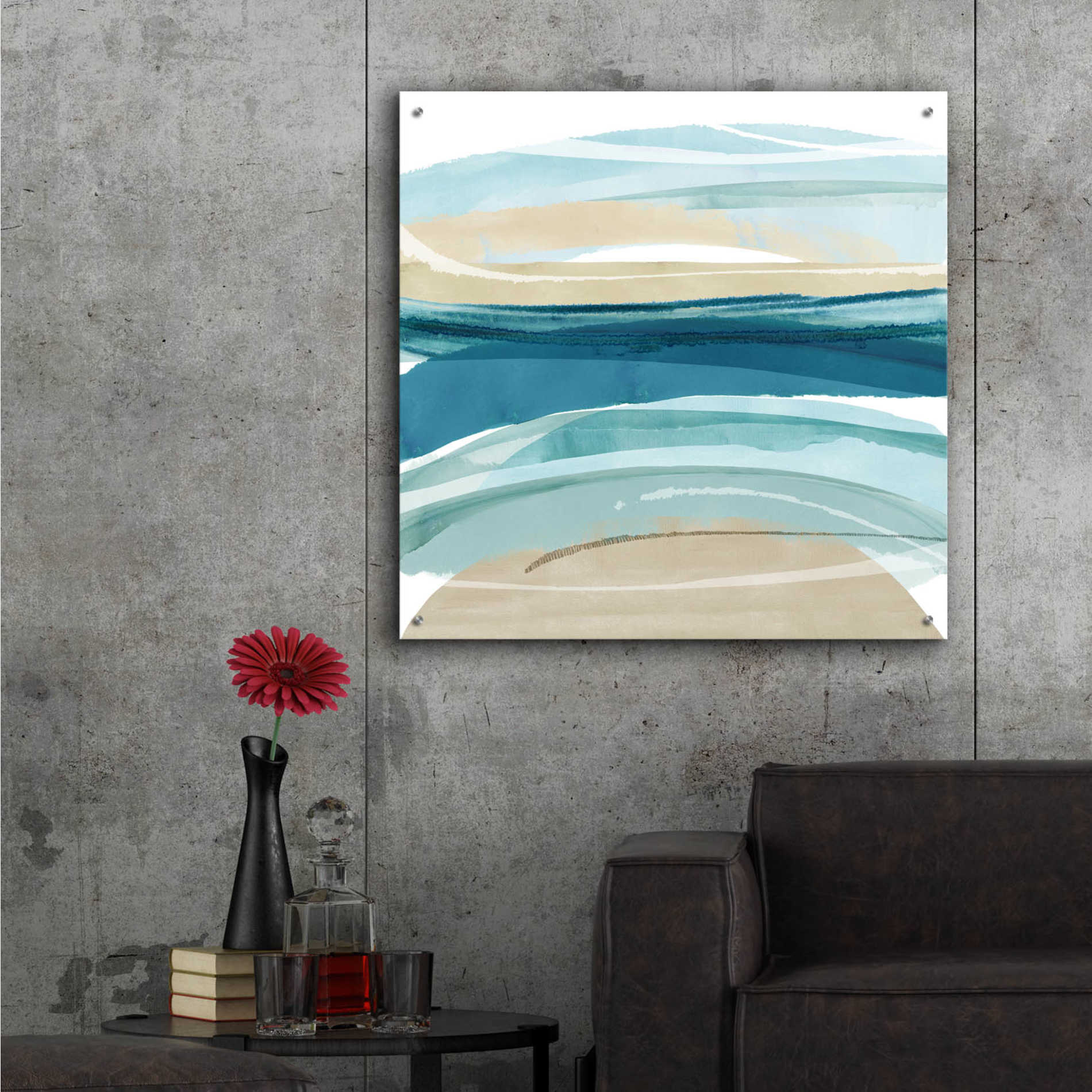 Epic Art 'Cirrus Flow II' by Flora Kouta Acrylic Glass Wall Art,36x36