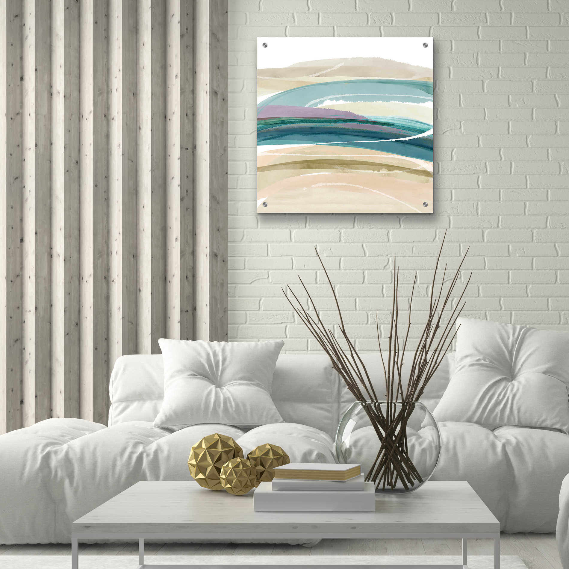 Epic Art 'Cirrus Flow III' by Flora Kouta Acrylic Glass Wall Art,24x24