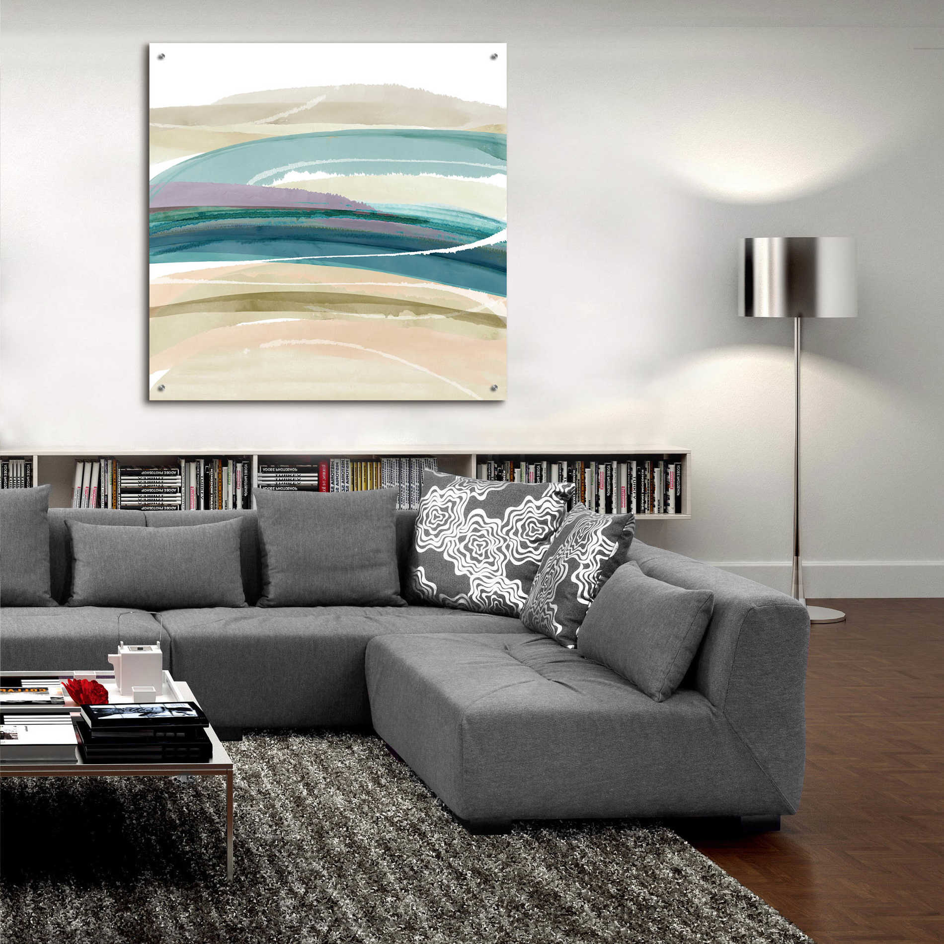 Epic Art 'Cirrus Flow III' by Flora Kouta Acrylic Glass Wall Art,36x36