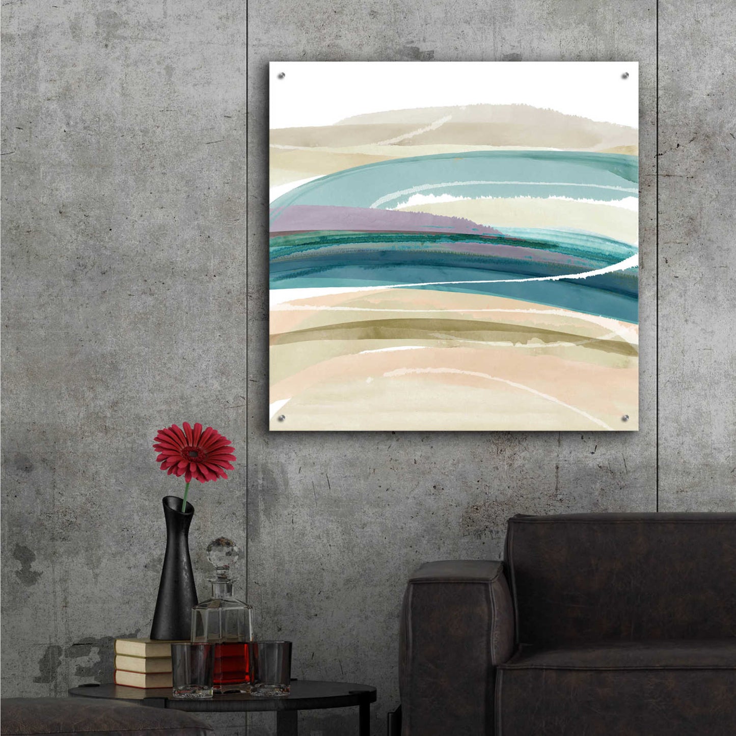 Epic Art 'Cirrus Flow III' by Flora Kouta Acrylic Glass Wall Art,36x36