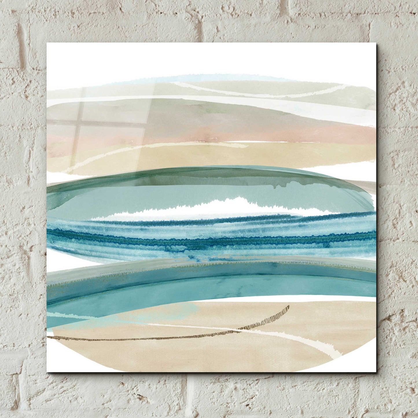 Epic Art 'Cirrus Flow IV' by Flora Kouta Acrylic Glass Wall Art,12x12