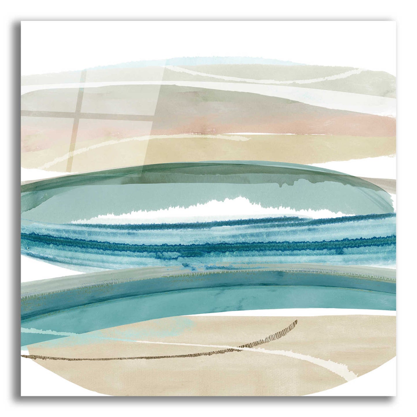 Epic Art 'Cirrus Flow IV' by Flora Kouta Acrylic Glass Wall Art,12x12