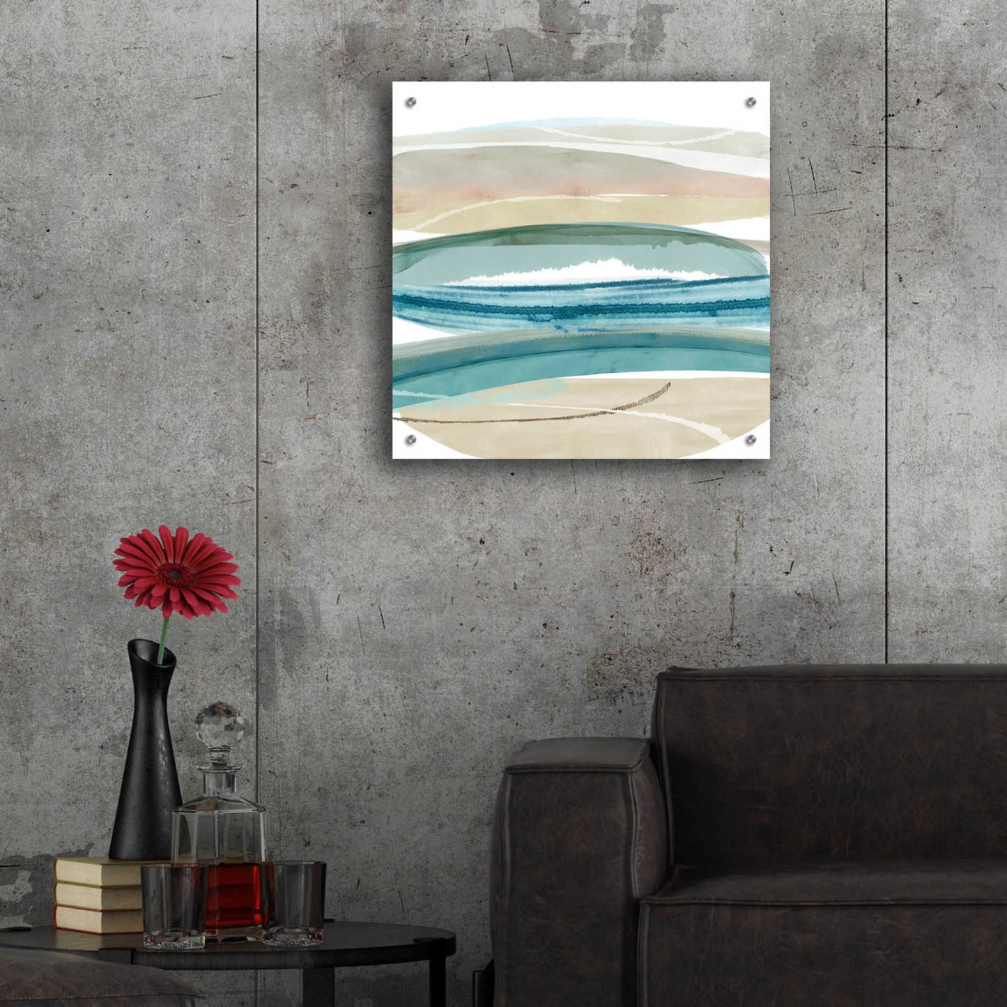 Epic Art 'Cirrus Flow IV' by Flora Kouta Acrylic Glass Wall Art,24x24