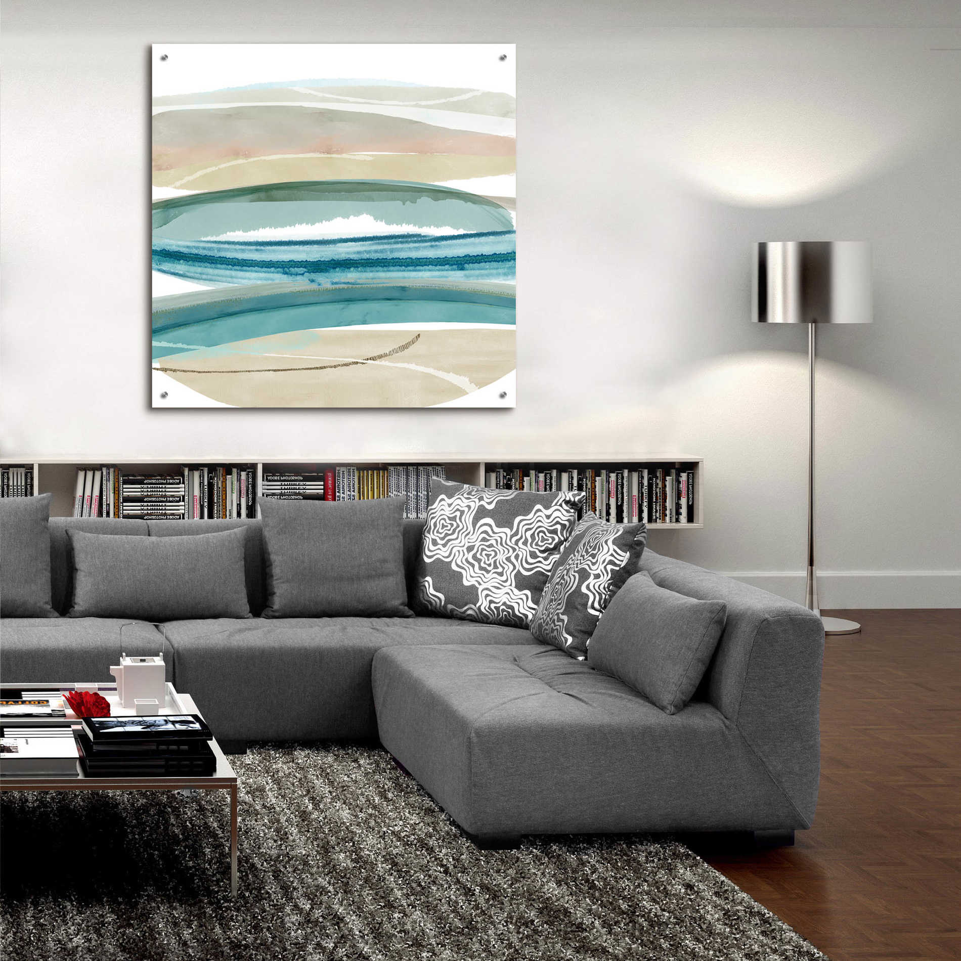 Epic Art 'Cirrus Flow IV' by Flora Kouta Acrylic Glass Wall Art,36x36