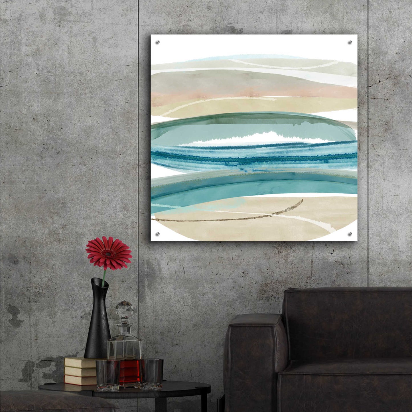 Epic Art 'Cirrus Flow IV' by Flora Kouta Acrylic Glass Wall Art,36x36