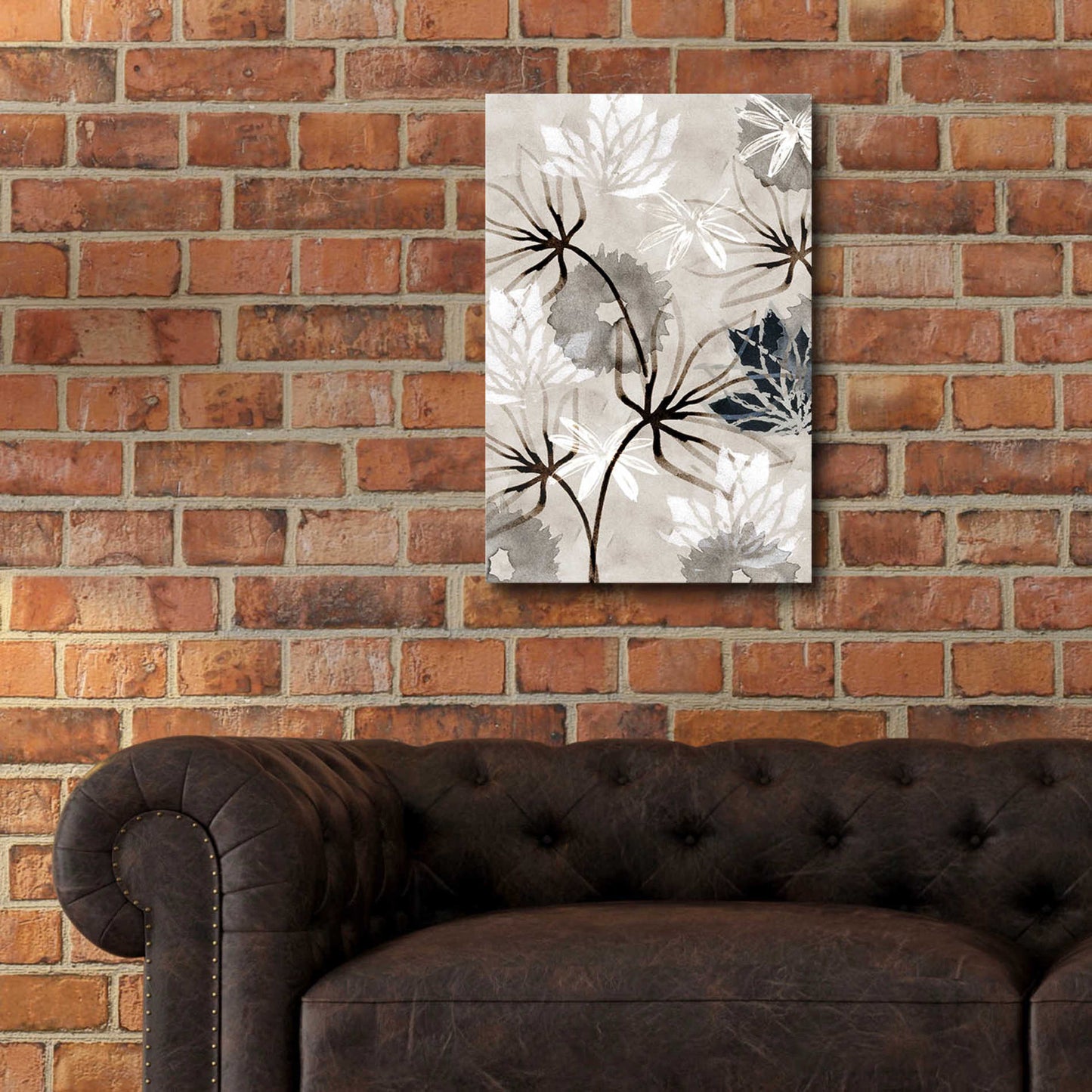 Epic Art 'Monochrome Flowers V' by Flora Kouta Acrylic Glass Wall Art,16x24