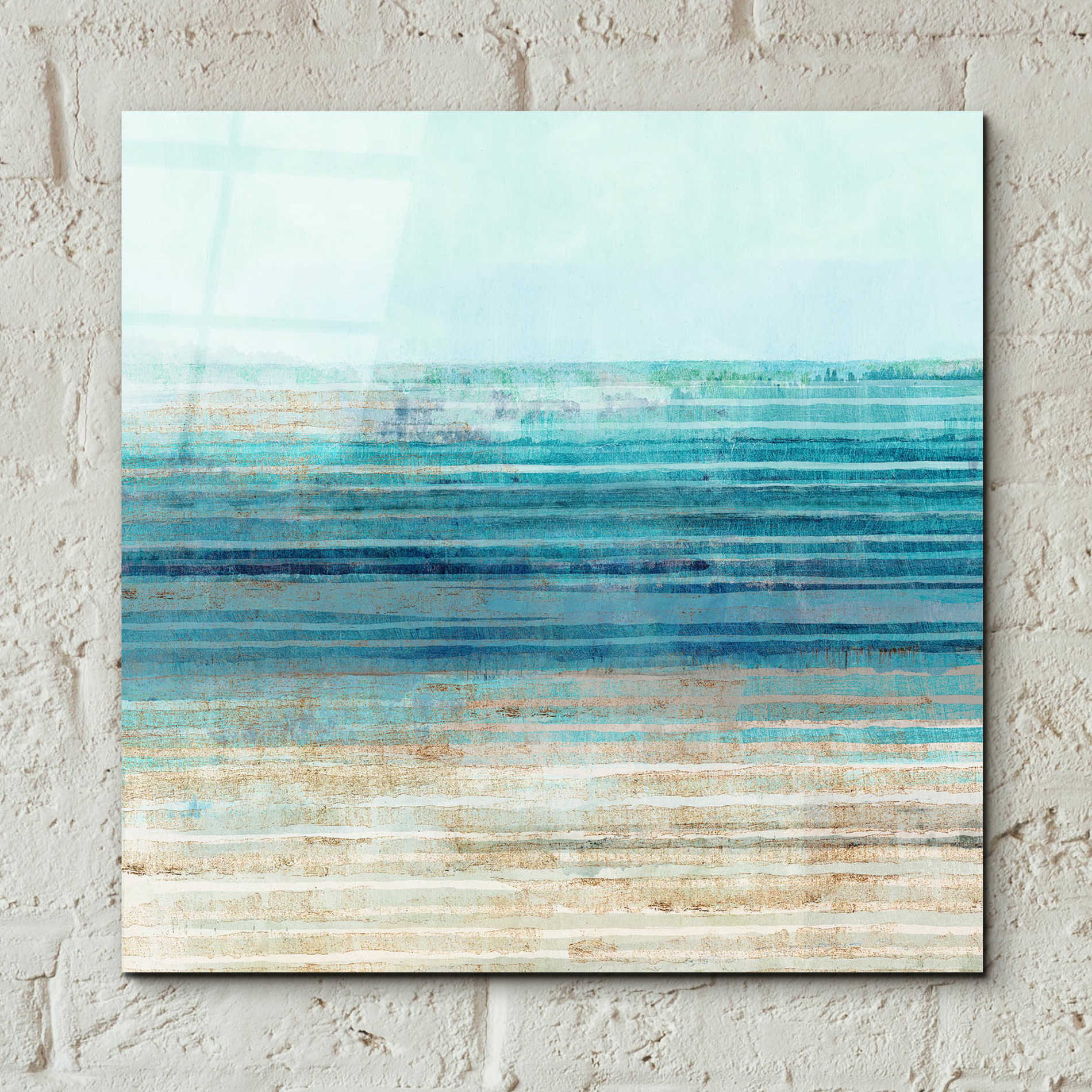 Epic Art 'Ocean Daydream I' by Flora Kouta Acrylic Glass Wall Art,12x12