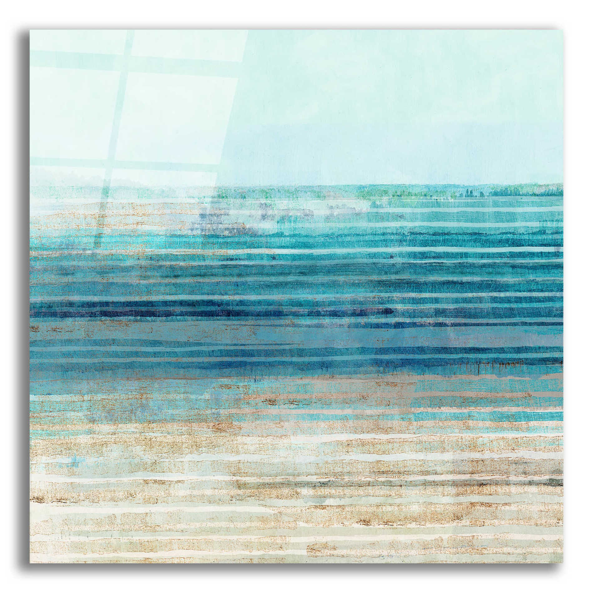 Epic Art 'Ocean Daydream I' by Flora Kouta Acrylic Glass Wall Art,12x12