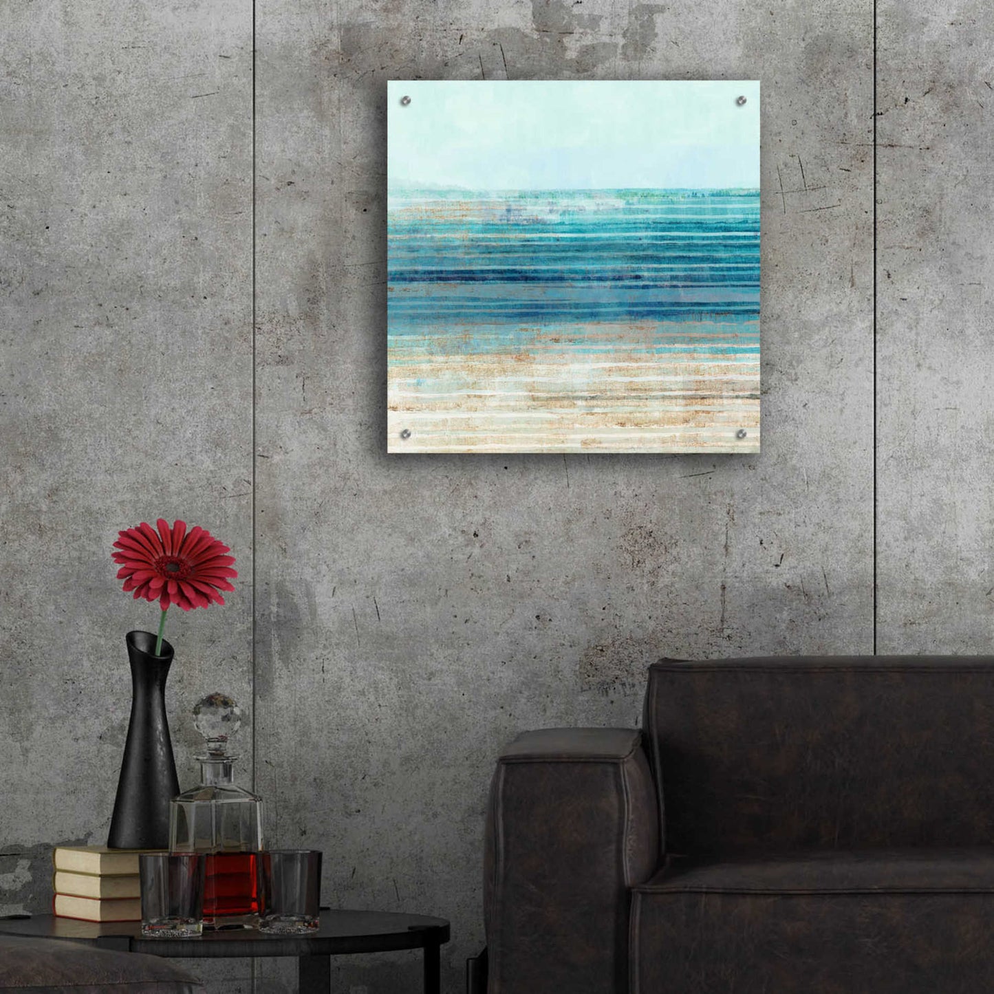 Epic Art 'Ocean Daydream I' by Flora Kouta Acrylic Glass Wall Art,24x24