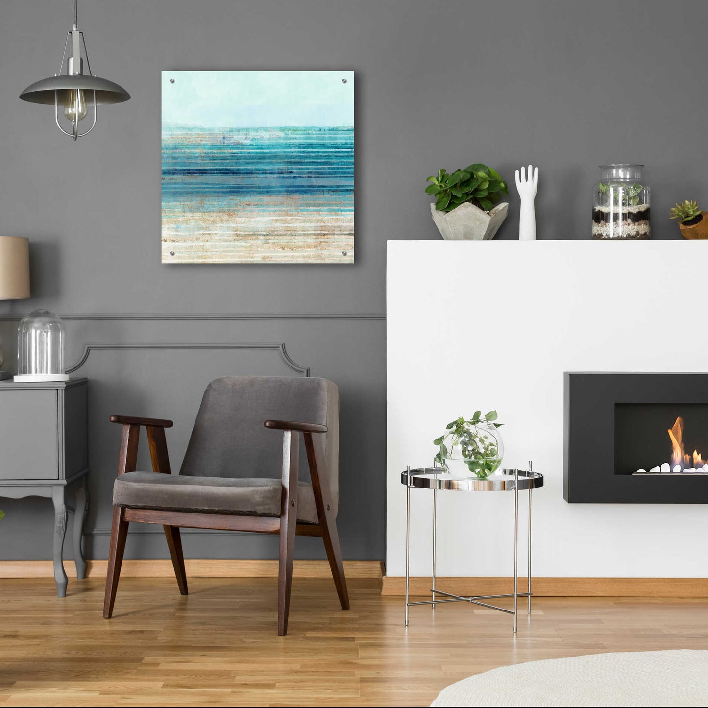 Epic Art 'Ocean Daydream I' by Flora Kouta Acrylic Glass Wall Art,24x24