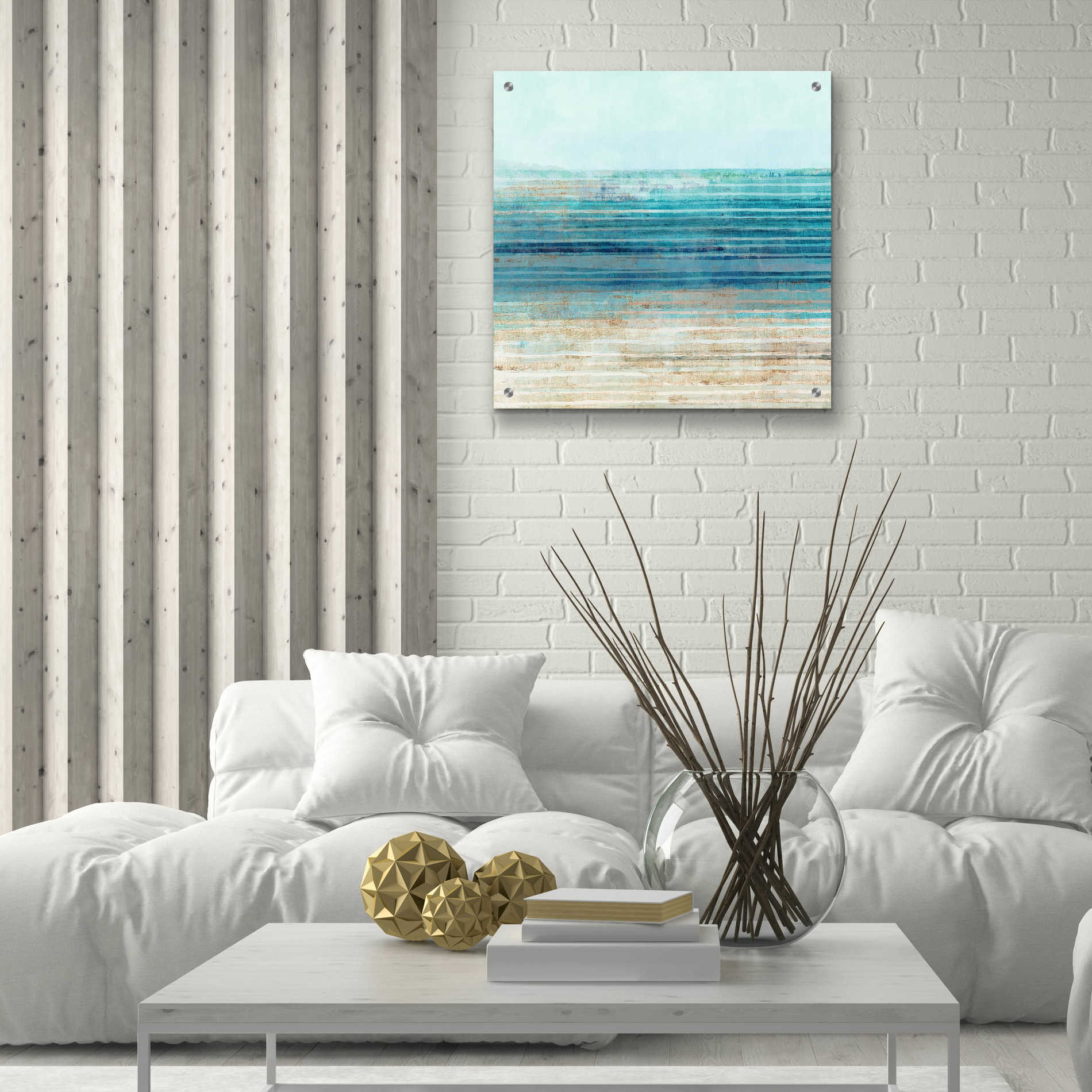 Epic Art 'Ocean Daydream I' by Flora Kouta Acrylic Glass Wall Art,24x24