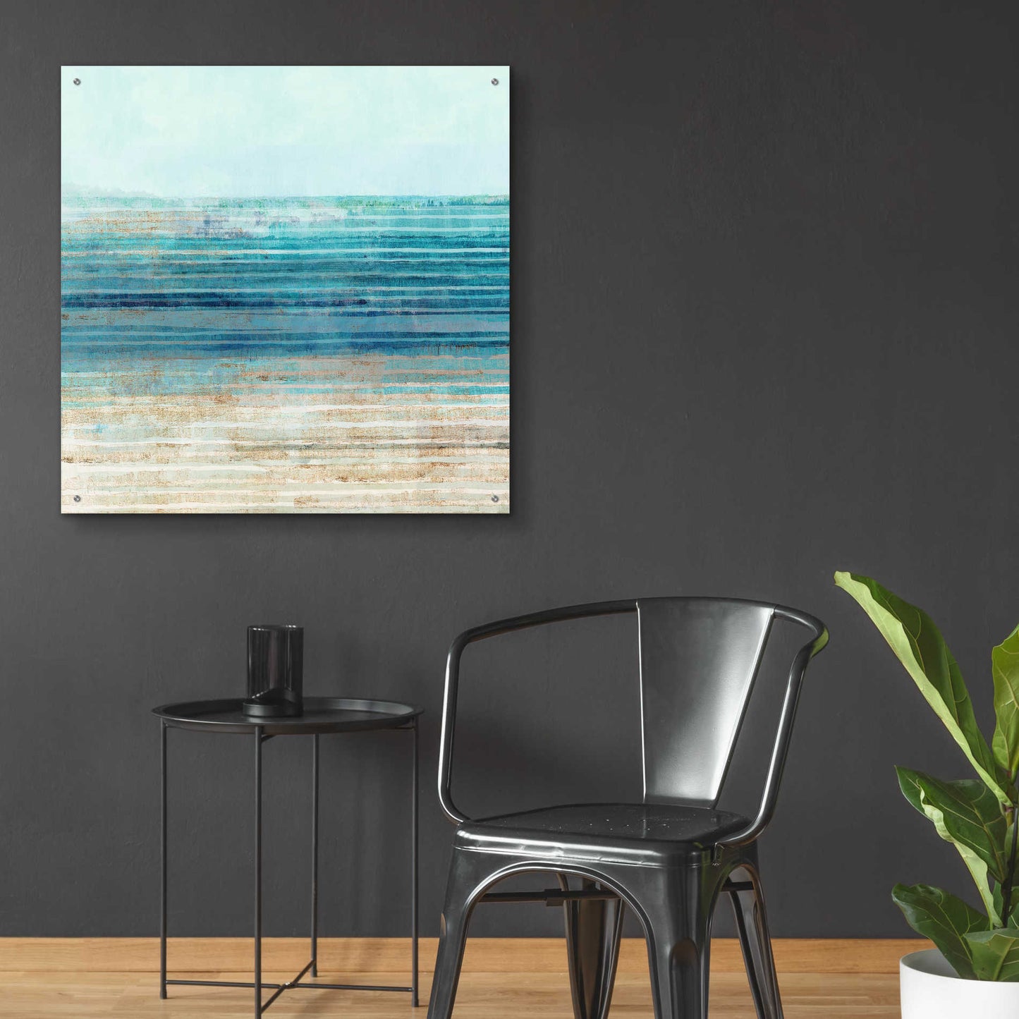 Epic Art 'Ocean Daydream I' by Flora Kouta Acrylic Glass Wall Art,36x36