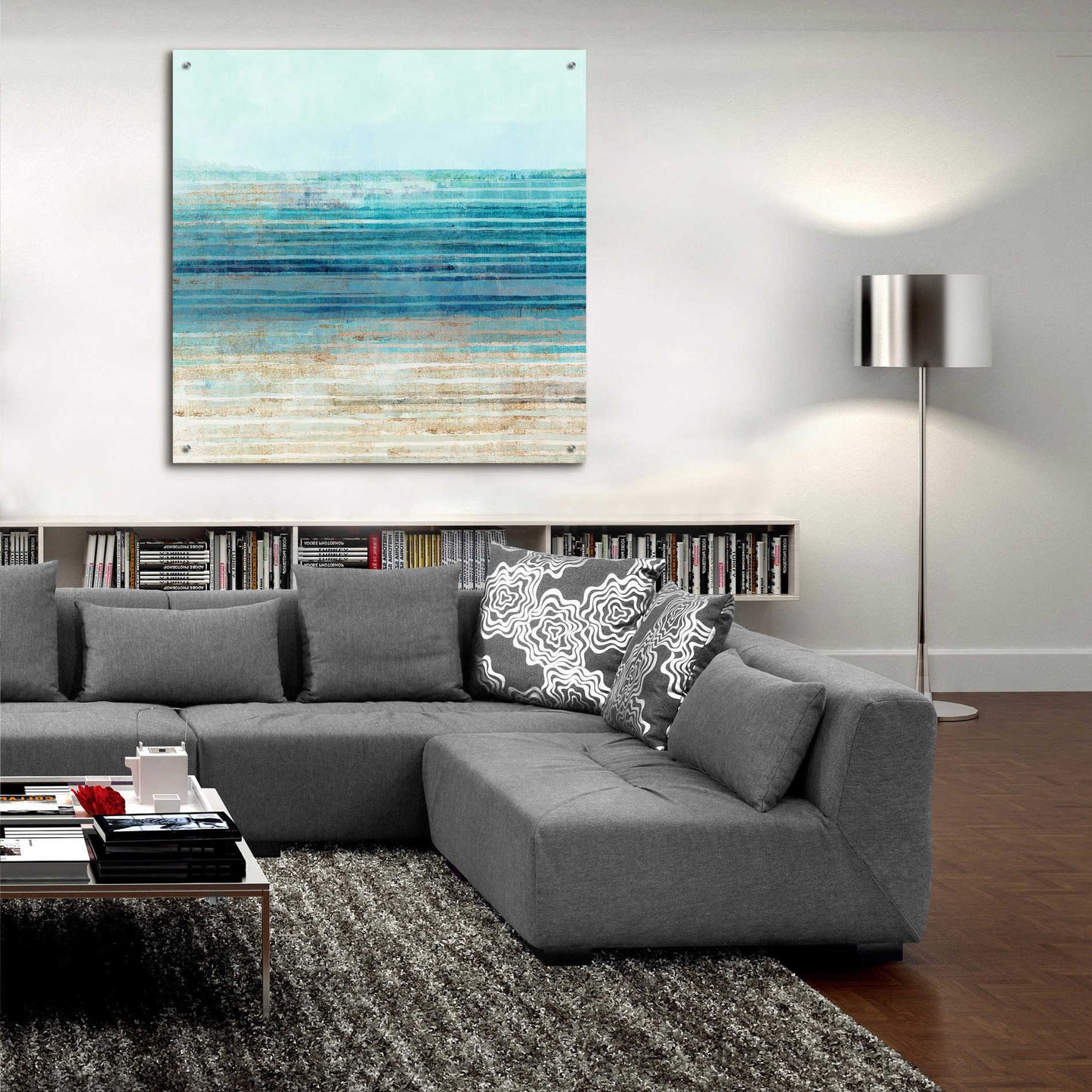 Epic Art 'Ocean Daydream I' by Flora Kouta Acrylic Glass Wall Art,36x36