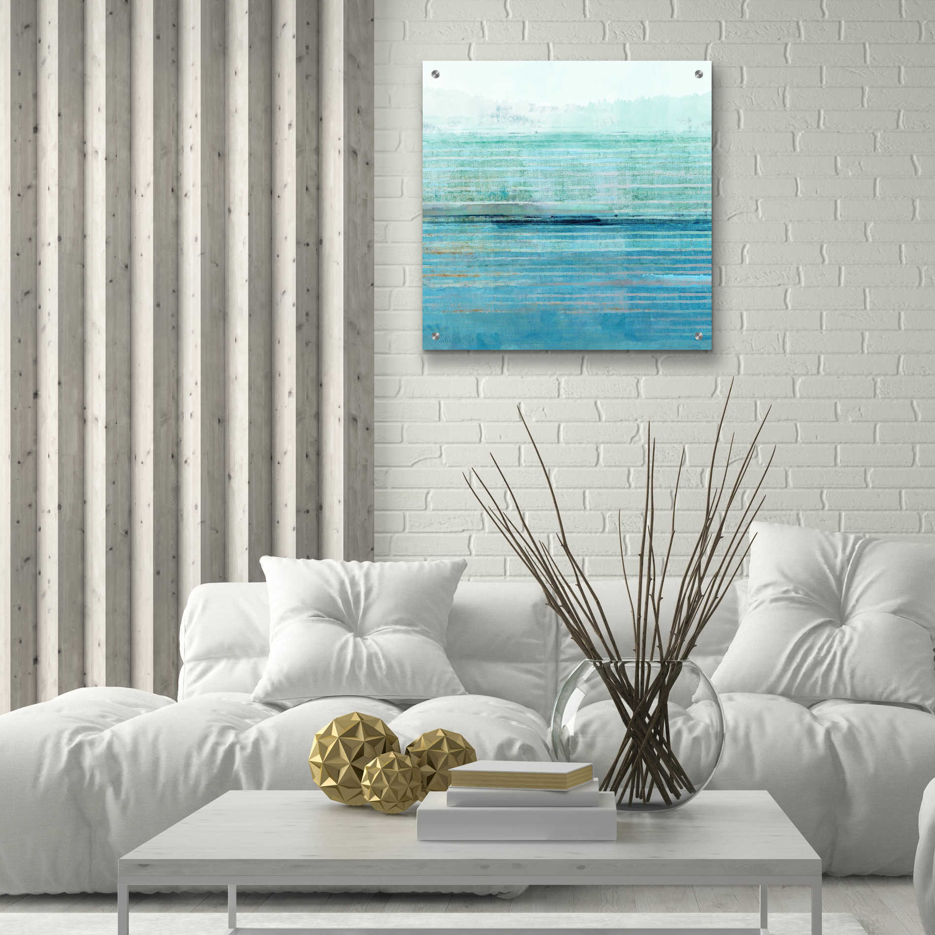 Epic Art 'Ocean Daydream II' by Flora Kouta Acrylic Glass Wall Art,24x24