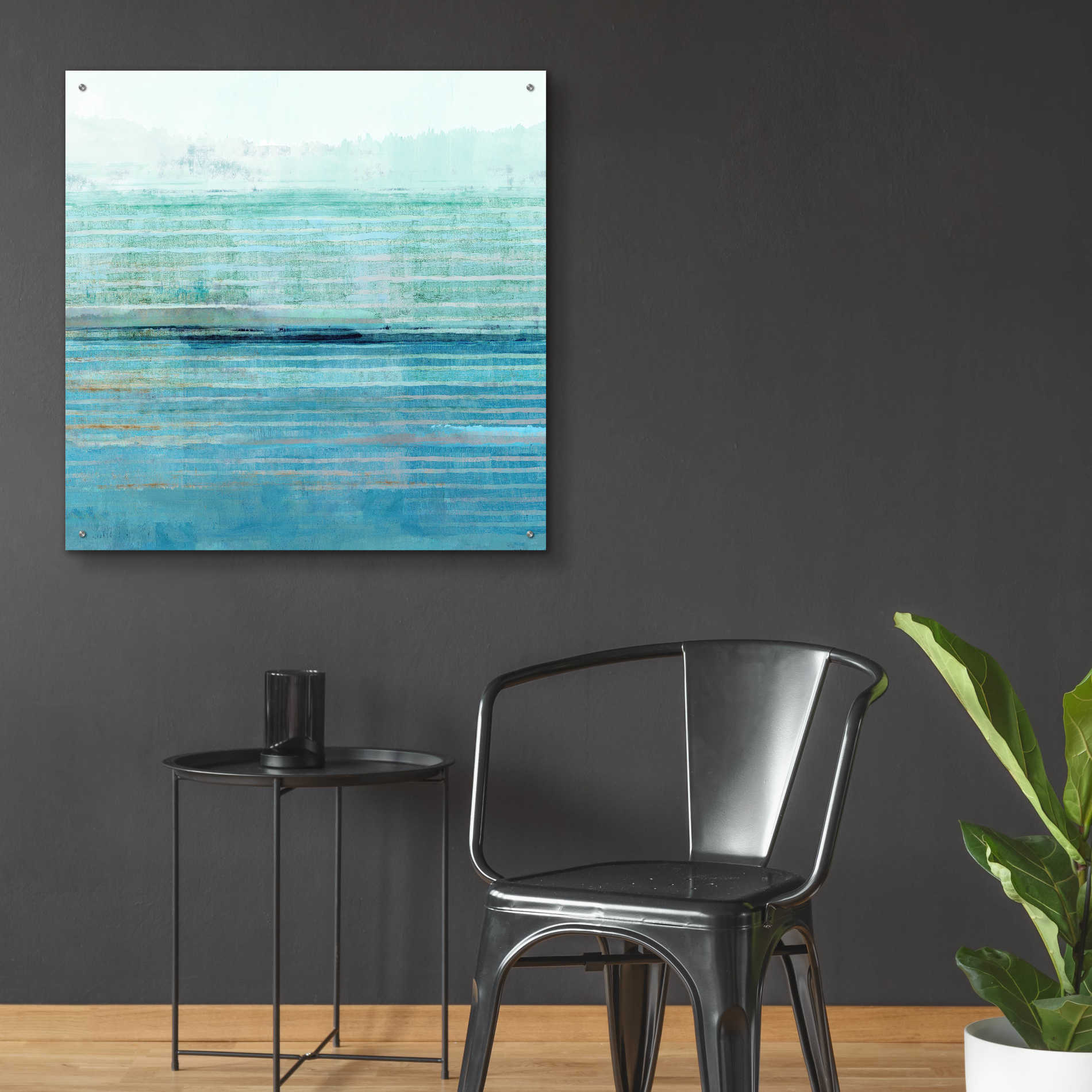 Epic Art 'Ocean Daydream II' by Flora Kouta Acrylic Glass Wall Art,36x36