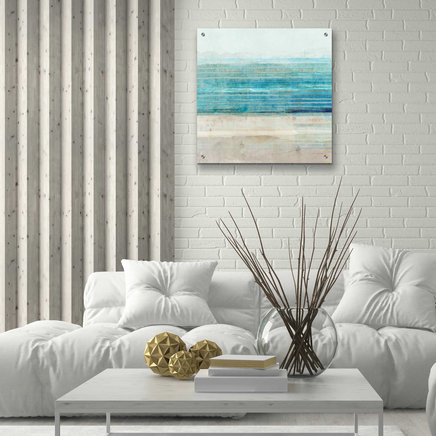 Epic Art 'Ocean Daydream III' by Flora Kouta Acrylic Glass Wall Art,24x24