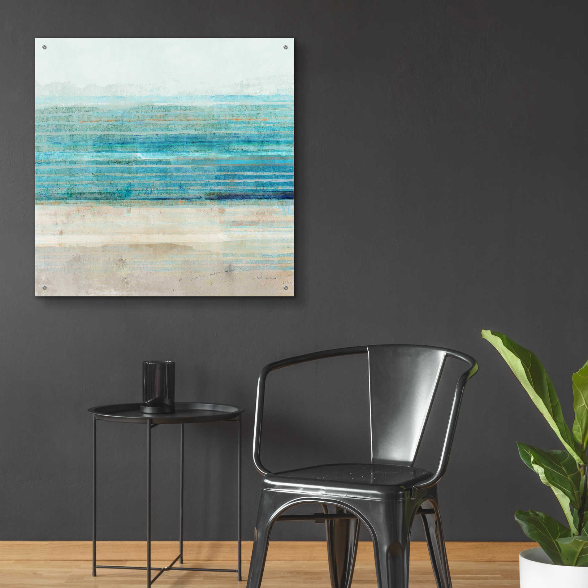 Epic Art 'Ocean Daydream III' by Flora Kouta Acrylic Glass Wall Art,36x36