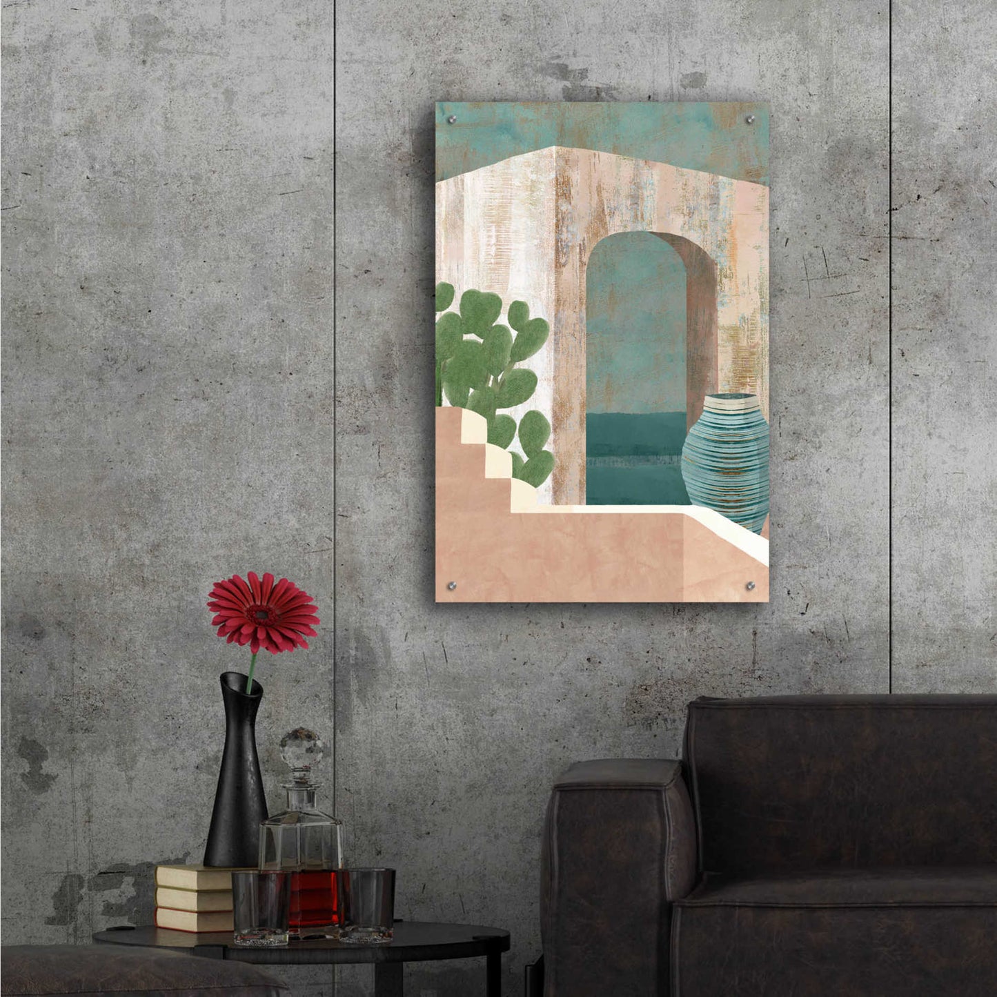 Epic Art 'Sunbaked Archway III' by Flora Kouta Acrylic Glass Wall Art,24x36