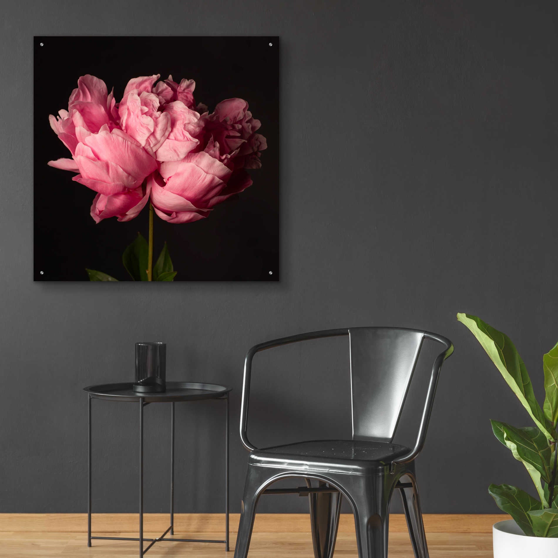 Epic Art 'Perfect Peony' by Leah McLean Acrylic Glass Wall Art,36x36